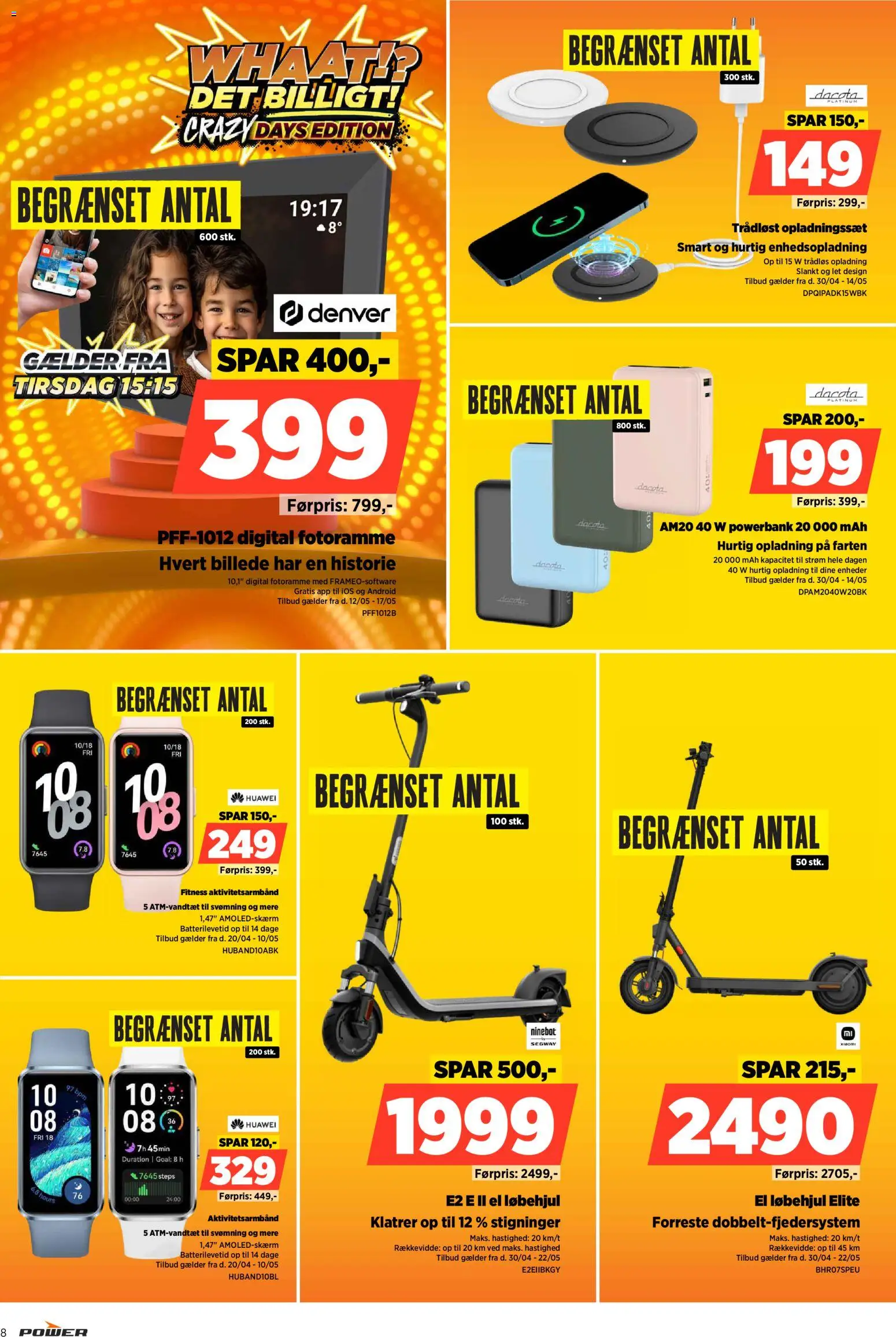 Power tilbudsavis – gyldig fra 08.05.2026 | Side: 8 | Produkter: Powerbank, Digital Fotoramme