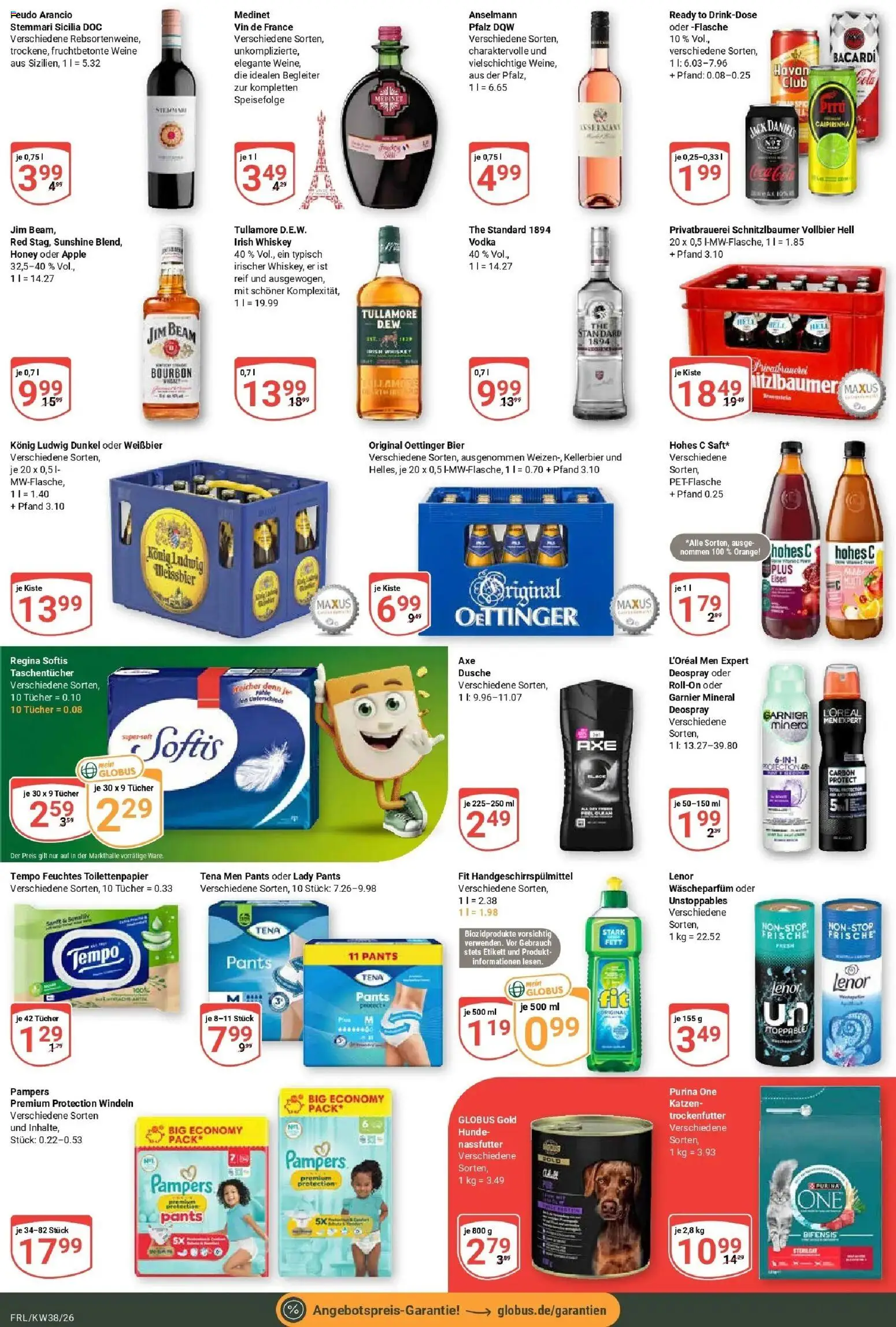 Globus Prospekt Freilassing (ab 14.09.2026) » Angebote online | Seite: 5 | Produkte: Jim beam, Pampers, Oettinger, Apple