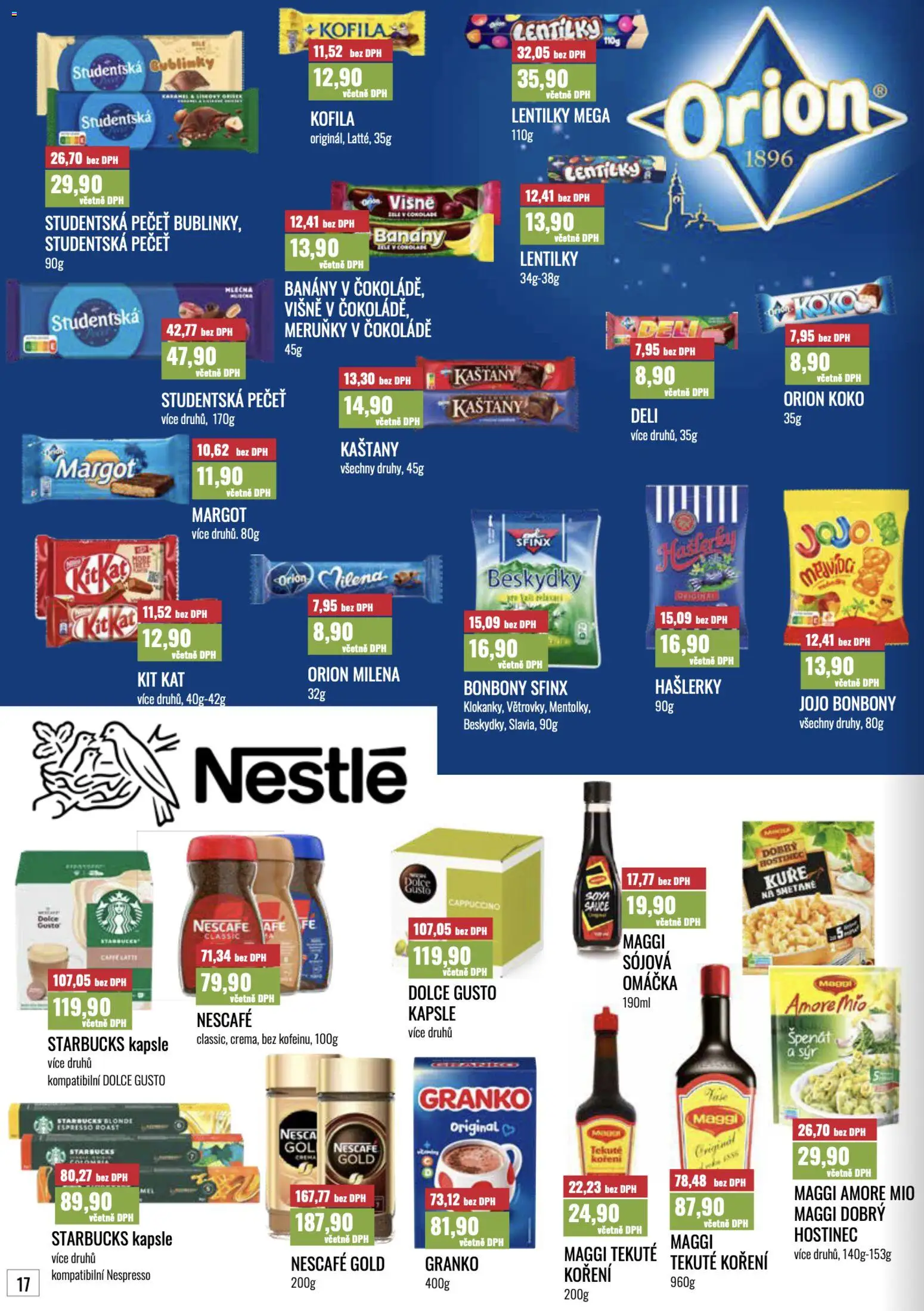 Ratio leták od 01.10.2026 | Strana: 18 | Produkty: Banány, Cappuccino, Lentilky, Starbucks kapsle