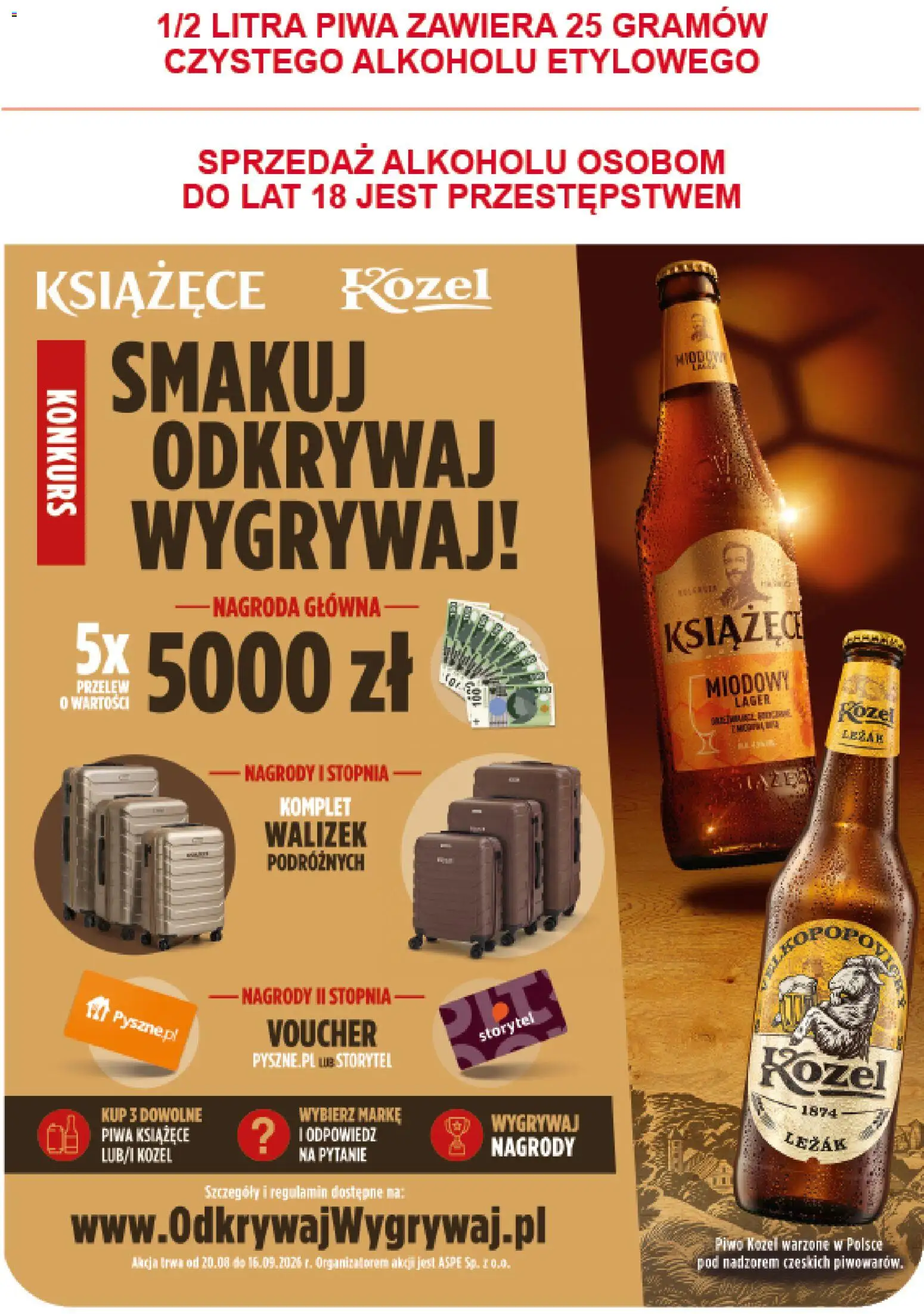 Groszek gazetka od 10.09.2026 | Strona: 27 | Produkty: Leżak, Piwo, Piwo kozel