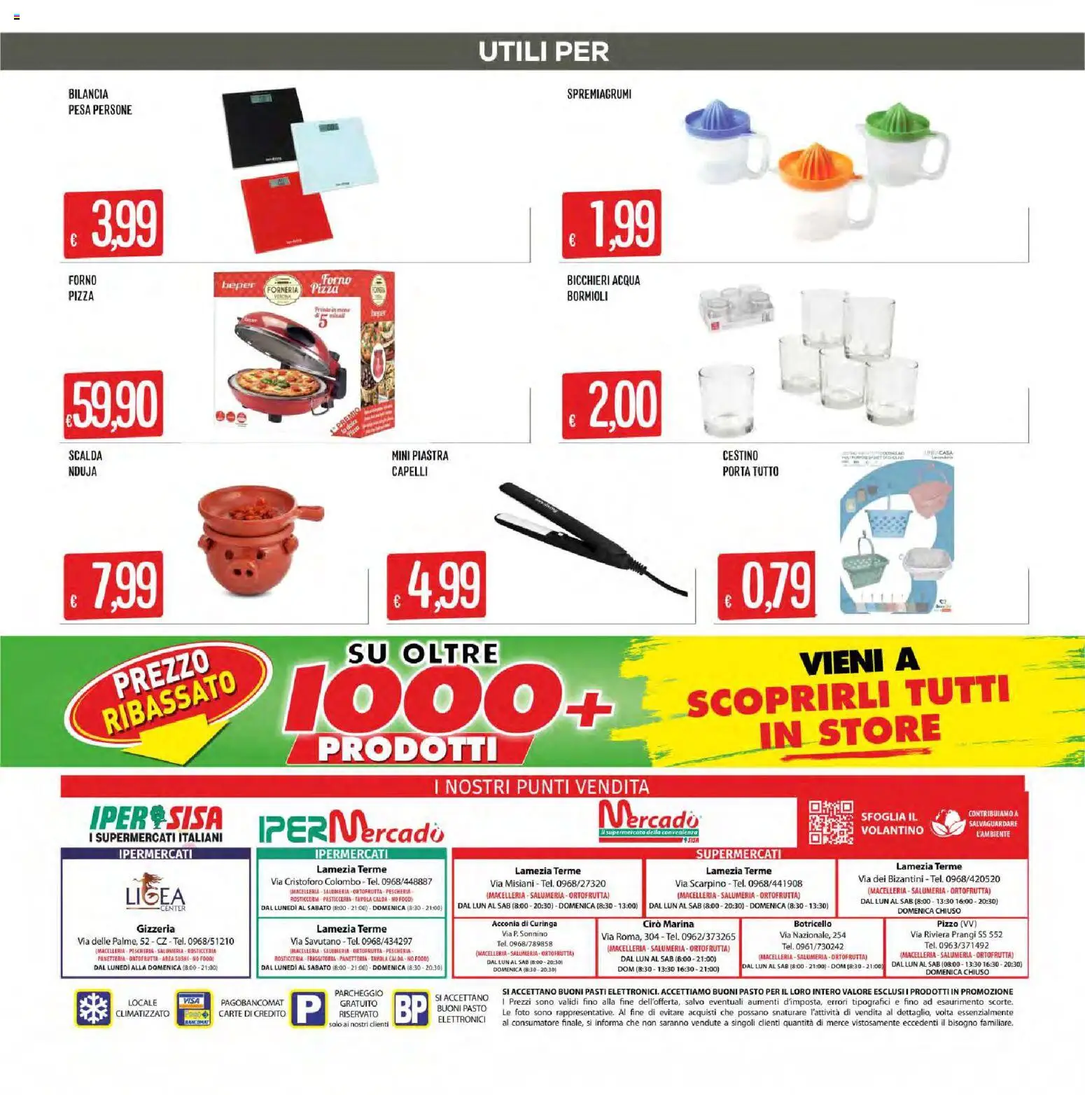 Volantino SISA del 01/10/2026 | Pagina: 20 | Prodotti: Pizza, Porta, Acqua, Forno