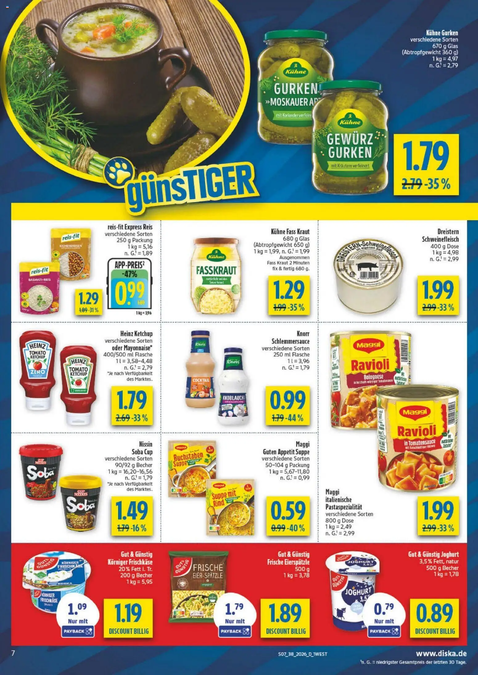 Diska - Diska Angebote Bayern KW38 – gültig ab 09.09.2026 | Seite: 7 | Produkte: Basmatireis, Knorr, Knoblauch, Kraut