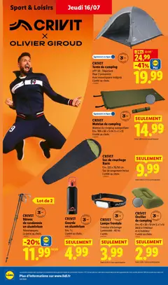 LIDL - Prévisualisation de CRIVIT Bâtons de randonnée en aluminium, Télescopiques La paire au choix. valide à partir de 16/07/2026 | Page: 28