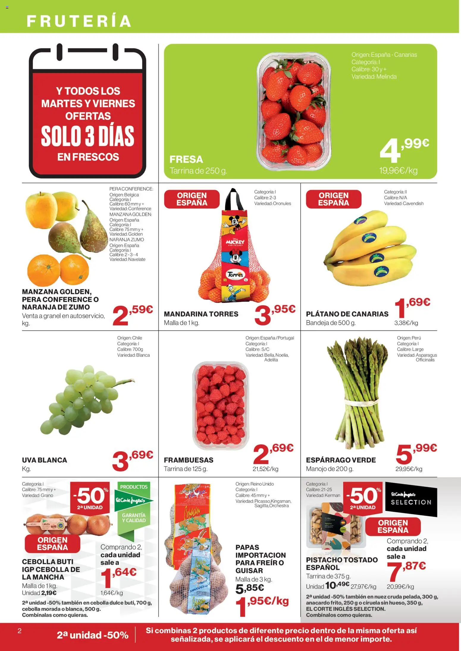 Supercor Canarias │ válido desde el 28/10/2026 | Página: 2 | Productos: Manzana, Cebolla, Frambuesas, Bandeja