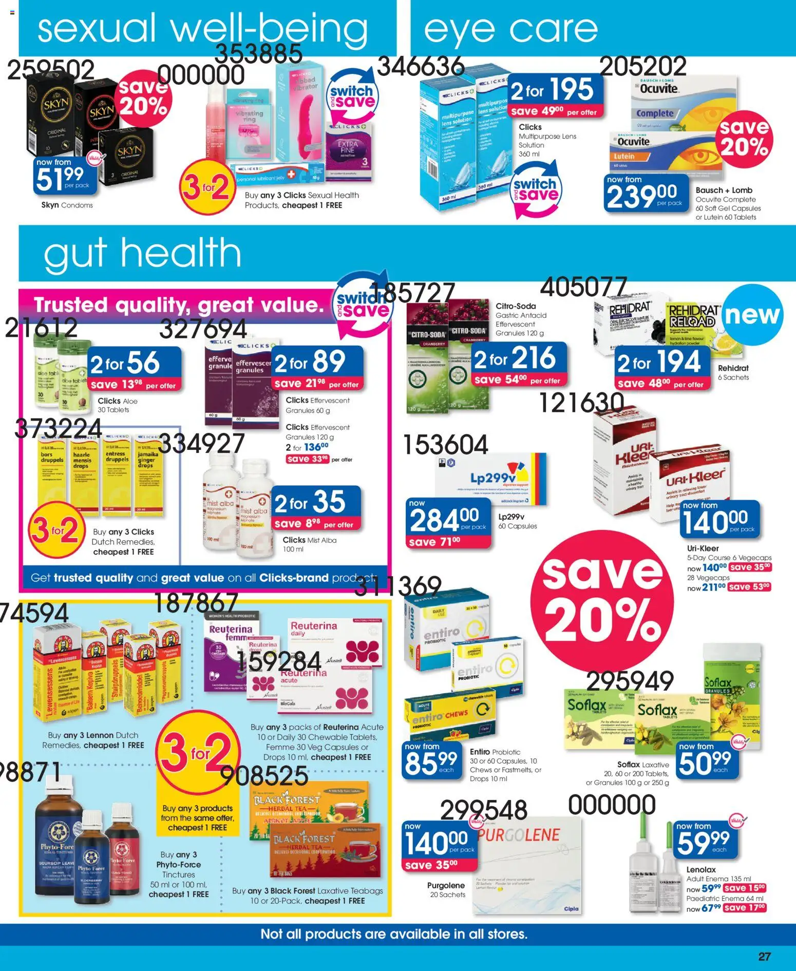 New Clicks catalogue – valid from 21.05.2026 | Page: 27 | Products: Tablet, Tonic, Tea, Lime