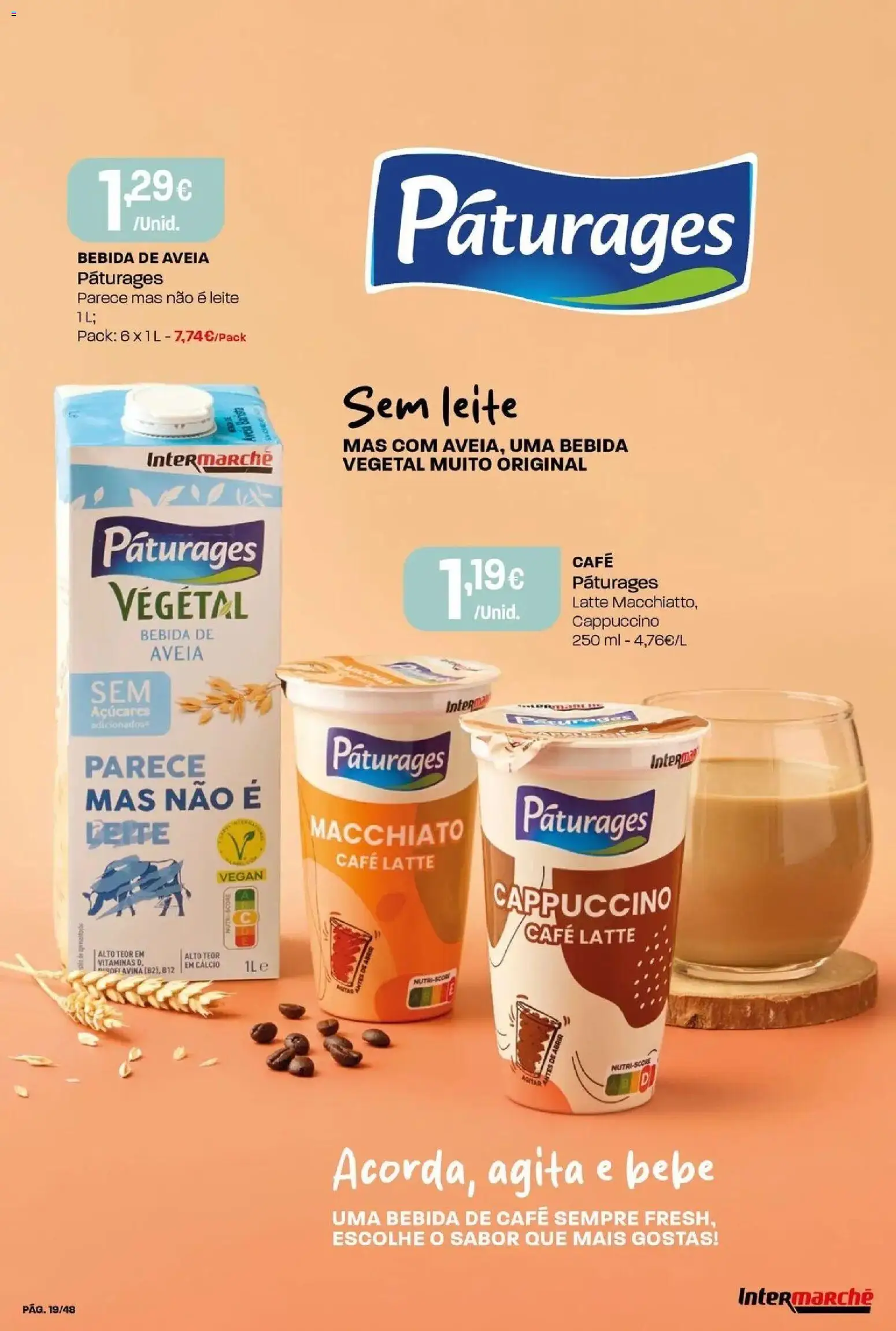 Intermarché - Isto é que são preços BAIXOS! │ válido de 21.05.2026 | Página: 19 | Produtos: Aveia, Cálcio, Café, Bebida