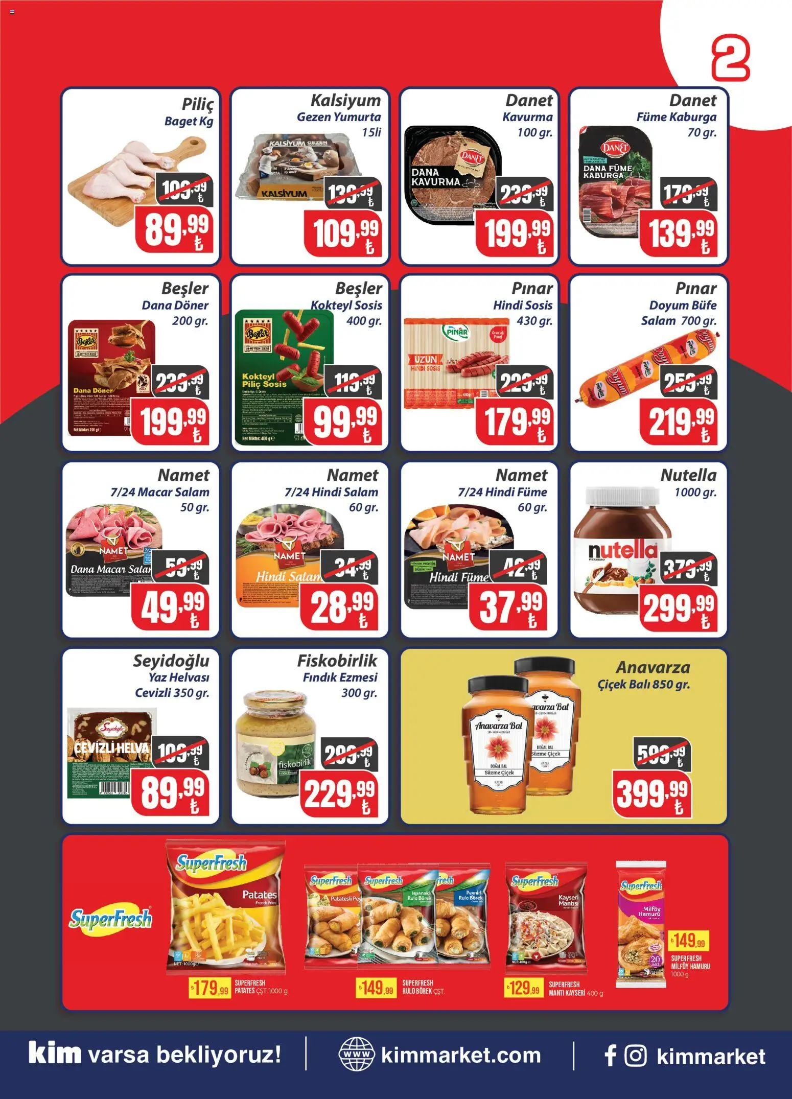 Kim Market Katalog - Marmara Insert - 07 Ağustos 2026 tarihinden itibaren geçerlidir | Sayfa: 2 | Ürünler: Döner, Yumurta, Salam, Hindi füme