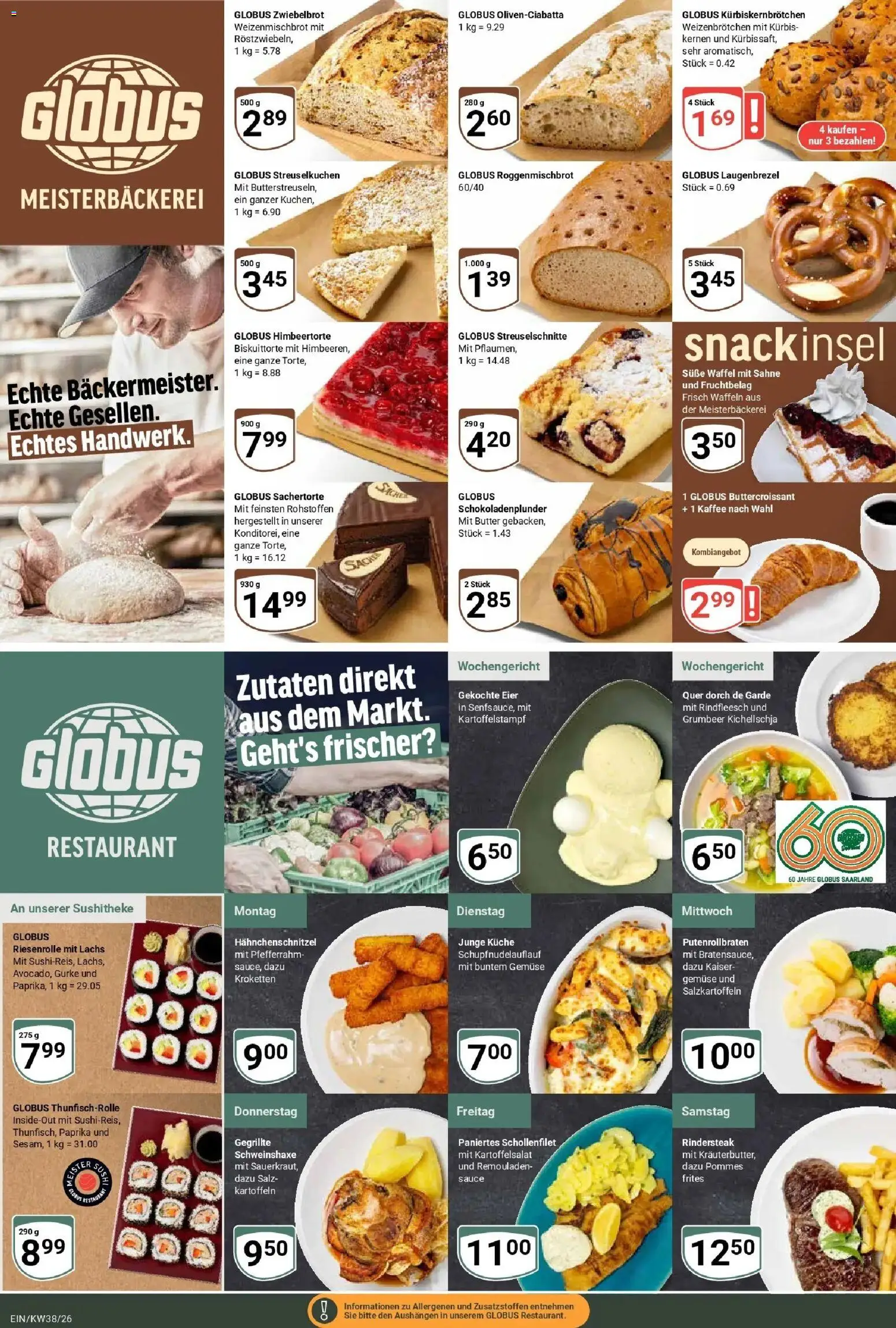 Globus Prospekt Homburg-Einöd (ab 14.09.2026) » Angebote online | Seite: 9 | Produkte: Kaffee, Pommes, Küche, Gemüse