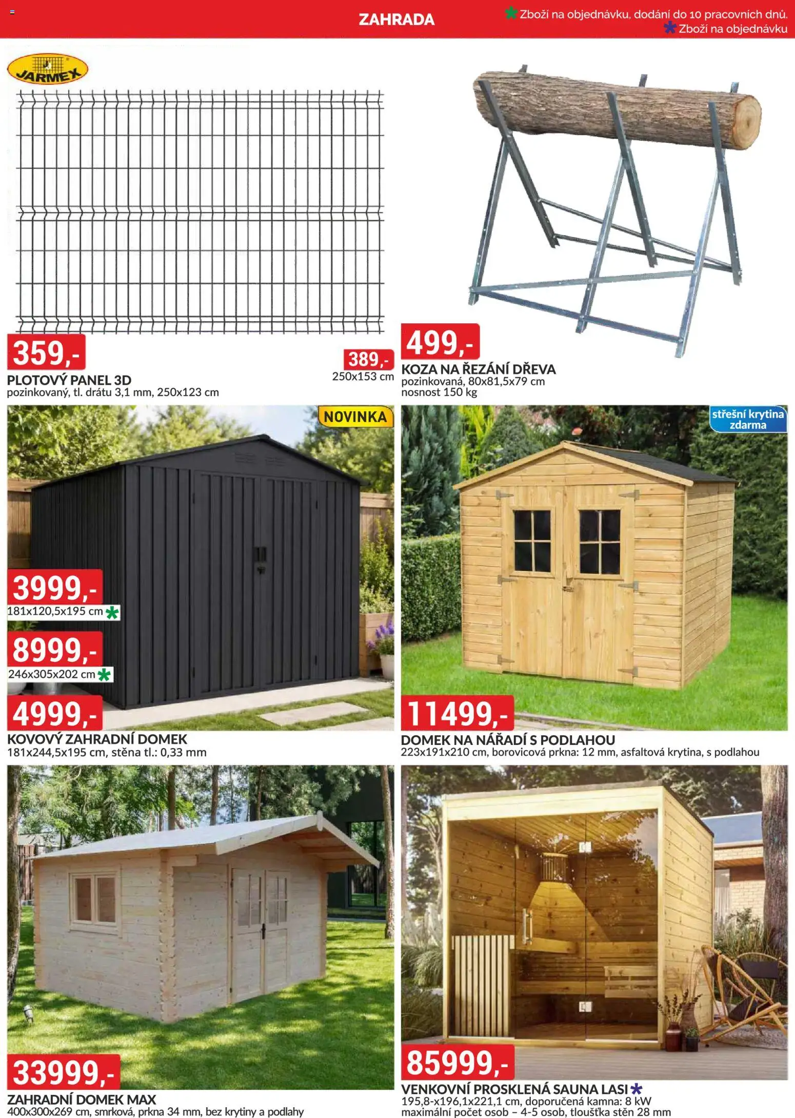 BAUMAX leták od 01.09.2026 | Strana: 55 | Produkty: Sauna, Zahrada, Zahradní domek, Koza na řezání dřeva