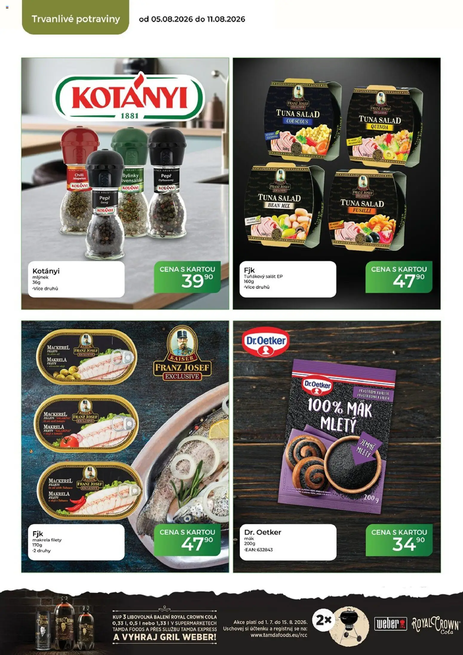 Tamda Foods leták od 05.08.2026 | Strana: 42 | Produkty: Salát, Royal Crown Cola, Mlýnek, Tuňákový salát