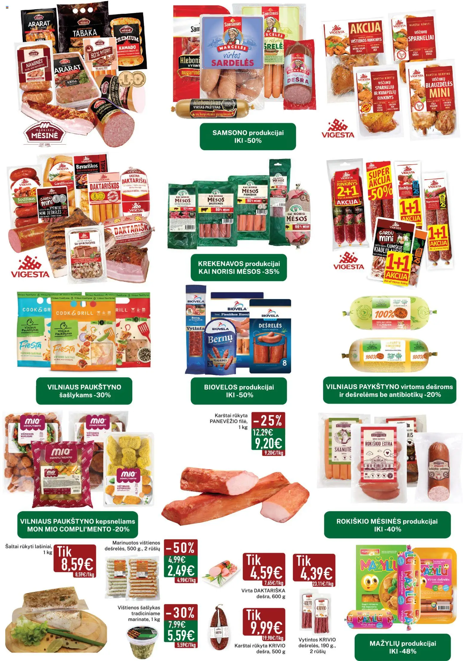 Elimart - TAU akcijos nuo 04.05.2026 | Puslapis: 2 | Prekių: Sardelės, Vištienos, Dešrelės, Viščiukų