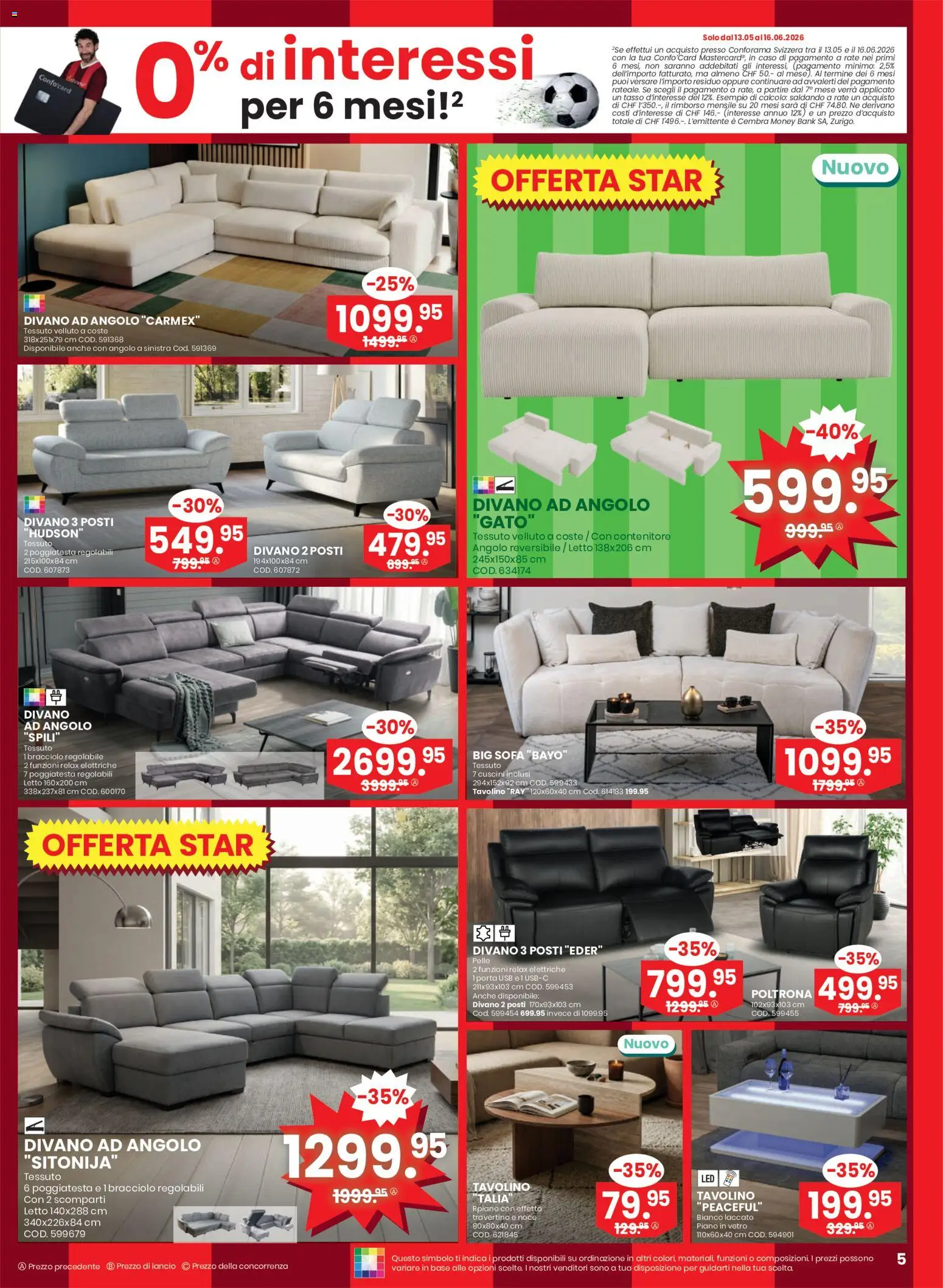 Conforama aktionen IT – gültig ab 03.06.2026 | Seite: 5 | Produkte: Sofa, Usb