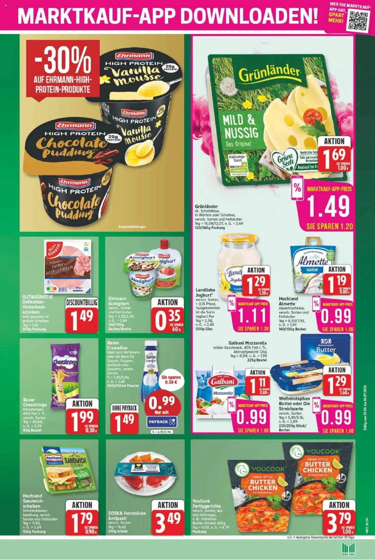 Marktkauf Prospekt – gültig ab 29.06.2026 | Seite: 9 | Produkte: Joghurt, Gouda, Grunlander, Schinken