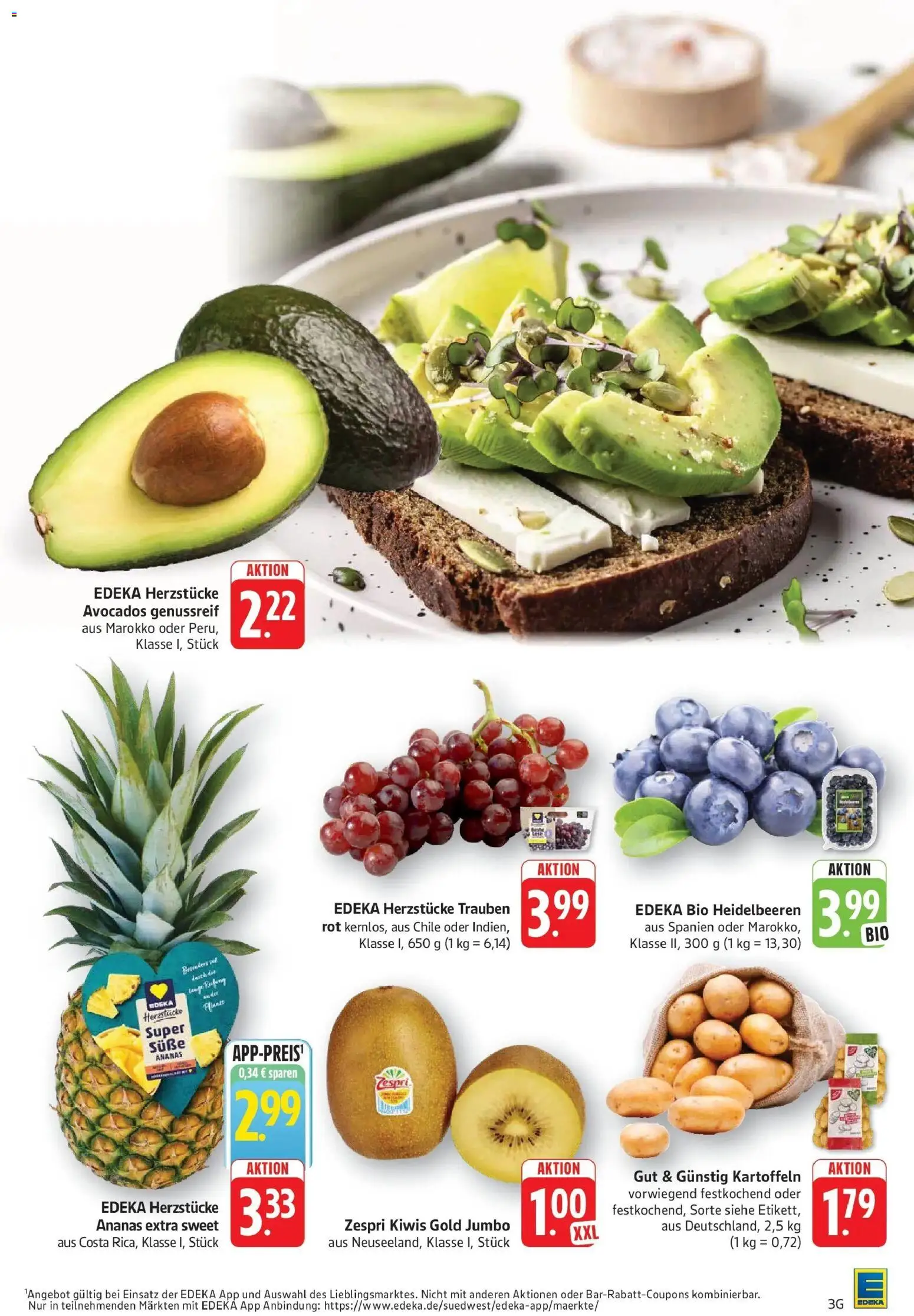 Edeka prospekt Geislingen	 – gültig ab 27.04.2026 | Seite: 5 | Produkte: Trauben, Heidelbeeren, Kartoffeln, Kiwi