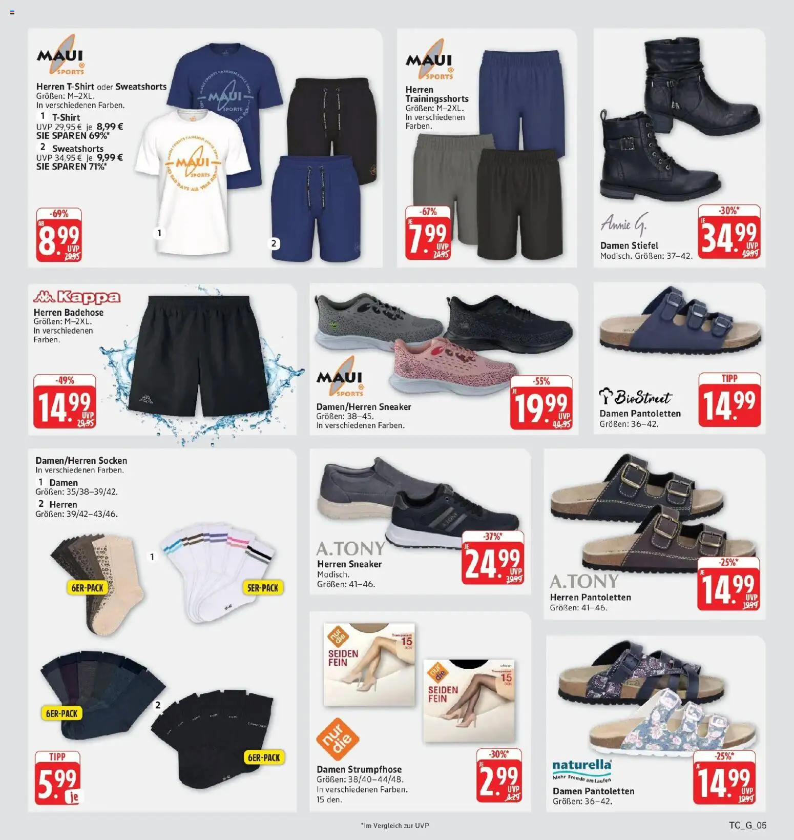 Edeka Prospekt Eislingen (ab 17.08.2026) » Angebote Online | Seite: 33 | Produkte: Sweatshorts, Bad, Socken, Stiefel
