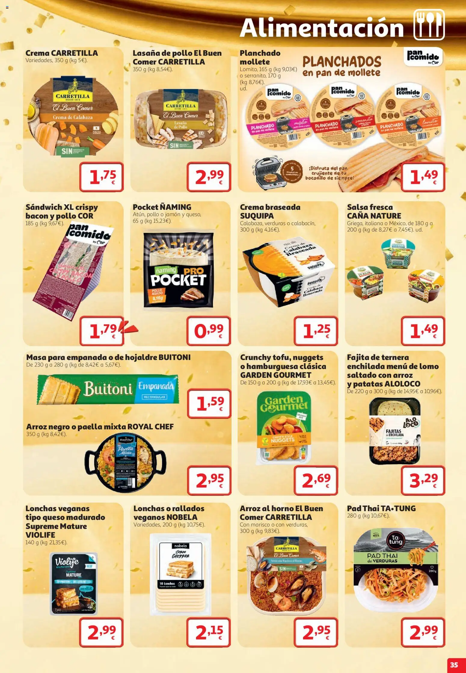 Alcampo HG Nacional │ válido desde el 22/10/2026 | Página: 35 | Productos: Jamón, Horno, Lasaña, Pollo