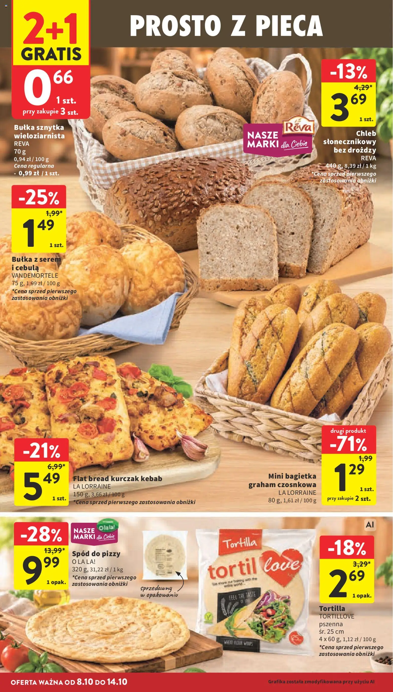 Intermarche gazetka od 08.10.2026 | Strona: 18 | Produkty: Serem, Kurczak, Kebab, Bagietka