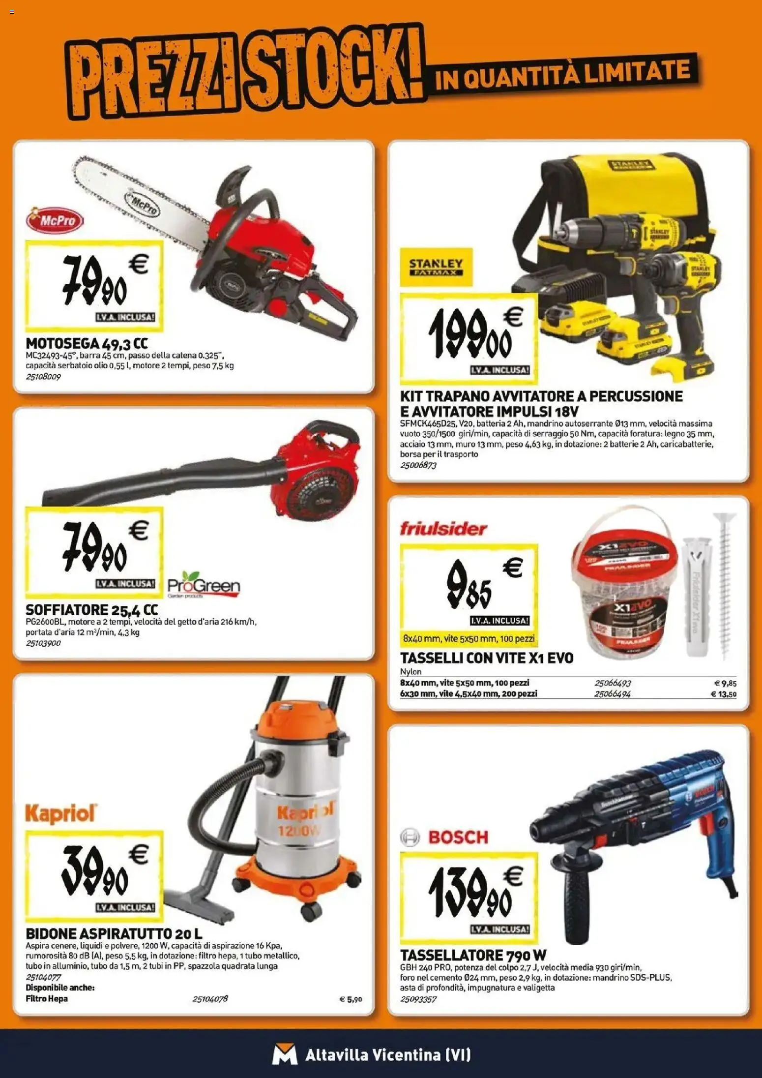 Nuovo TECNOMAT catalogo Altavilla Vicentina dal 29/10/2026 > offerte anteprima 🛍️ | Pagina: 18 | Prodotti: Filtro HEPA, Olio, Trapano, Borsa