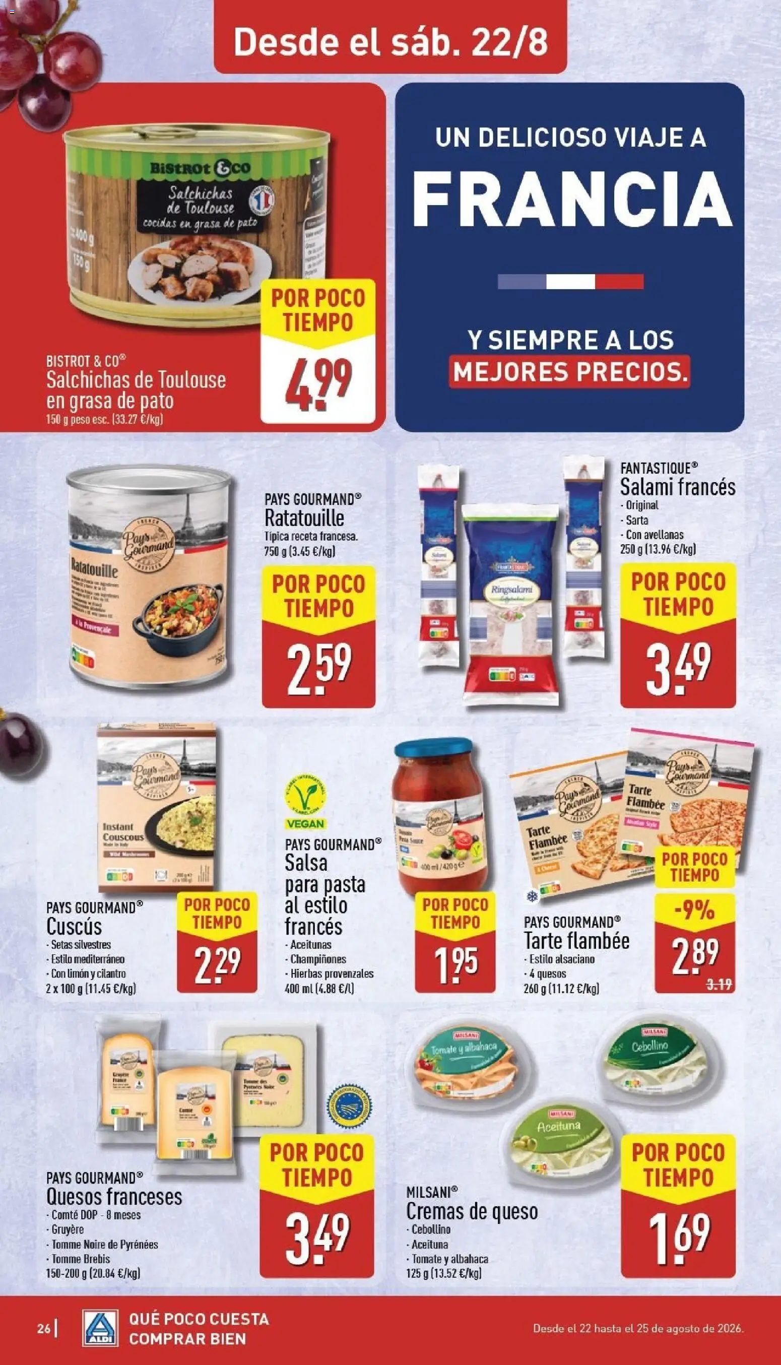 Aldi folleto Baleares │ válido desde el 17/08/2026 | Página: 26 | Productos: Queso, Tomate, Salami, Hierbas