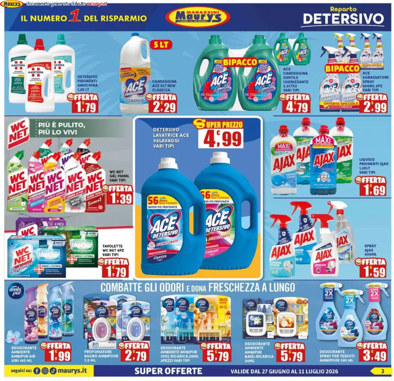 Volantino Maury's del 27/06/2026 | Pagina: 3