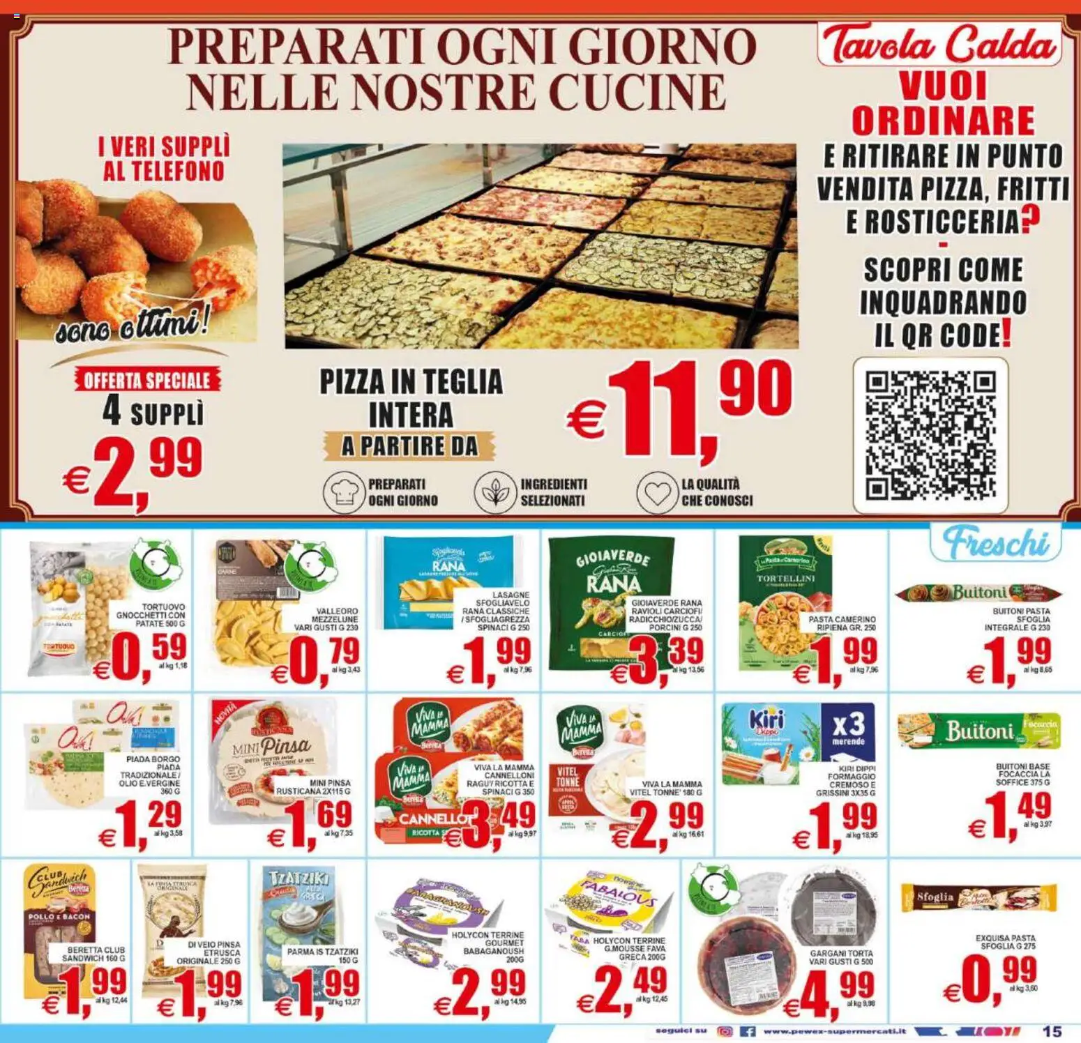 Volantino Pewex del 12/08/2026 | Pagina: 15 | Prodotti: Patate, Formaggio, Pasta, Bacon