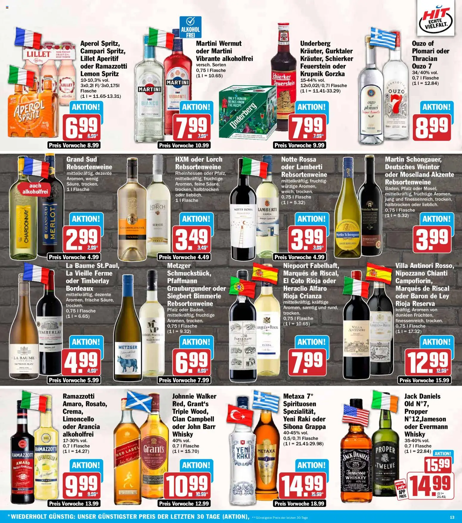 HIT Prospekt – gültig ab 19.10.2026 | Seite: 13 | Produkte: Campari, Grand sud, Ramazzotti, Wermut