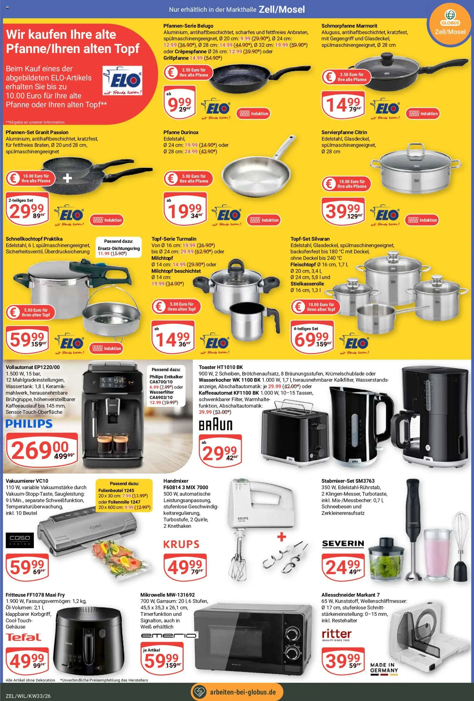 Globus Prospekt Zell – gültig ab 10.08.2026 | Seite: 24 | Produkte: Philips, Krups, Toaster, Fritteuse