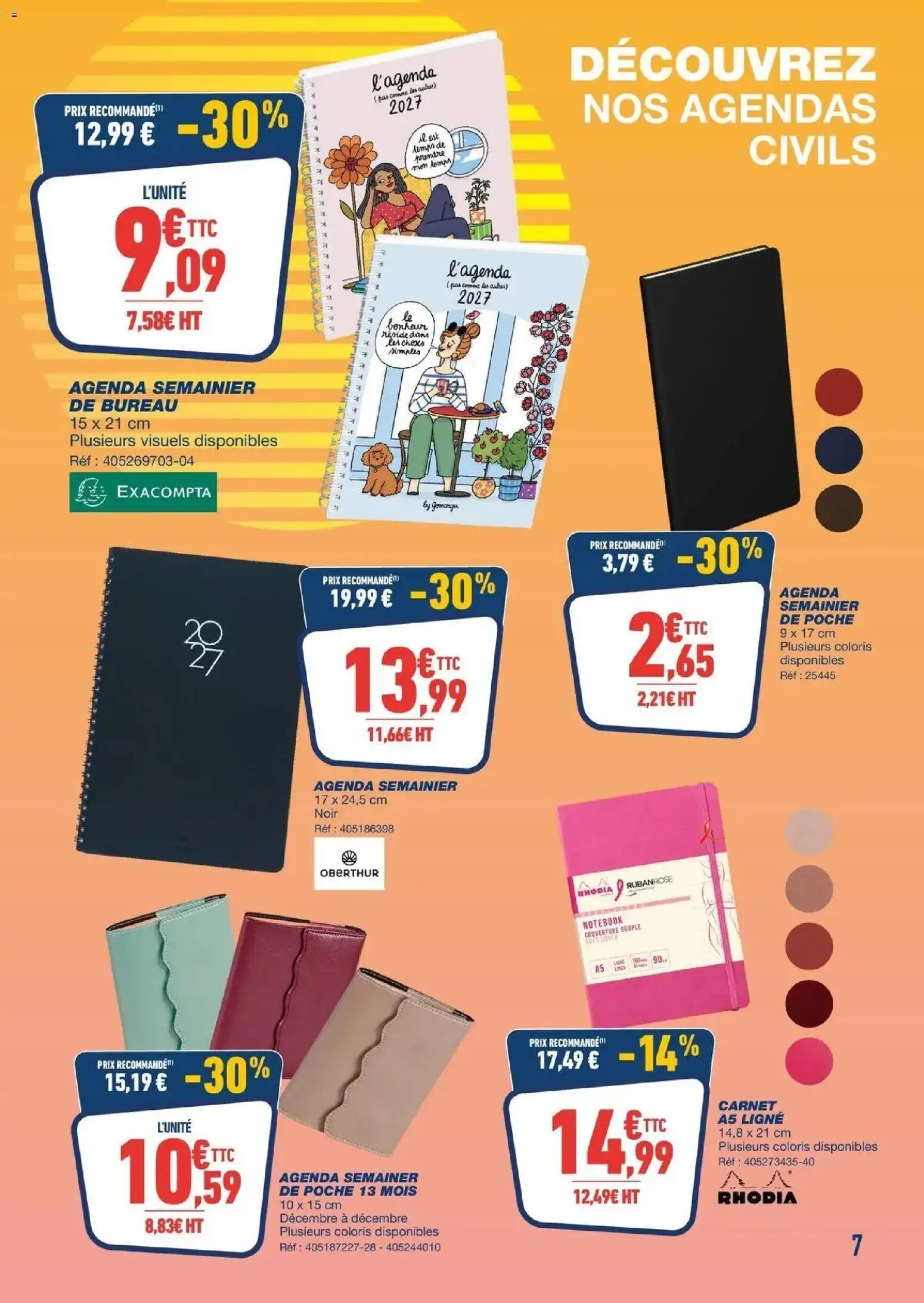 Bureau Vallée - Des prix bas qui en jettent à partir du 28/09/2026 - promo en ligne | Page: 7 | Produits: Bureau, Couverture, Agenda, Notebook