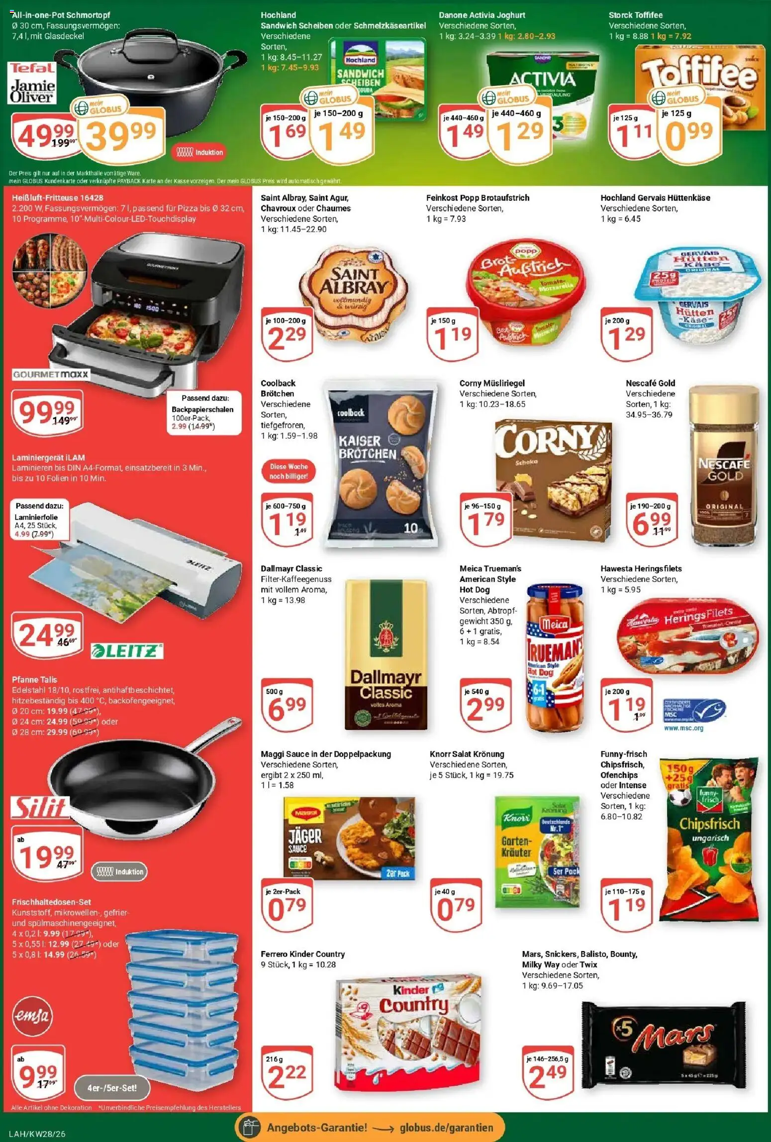 Globus Prospekt Lahnstein – gültig ab 06.07.2026 | Seite: 2 | Produkte: Nescafe, Joghurt, Hüttenkäse, Salat