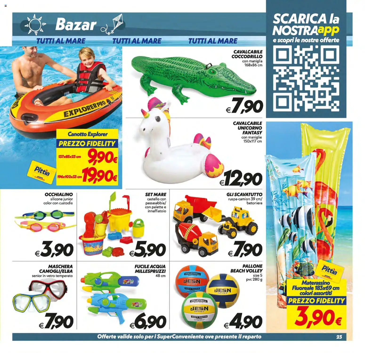 Volantino SuperConveniente del 21/07/2026 | Pagina: 23 | Prodotti: Maschera, Acqua, Silicone, Betoniera