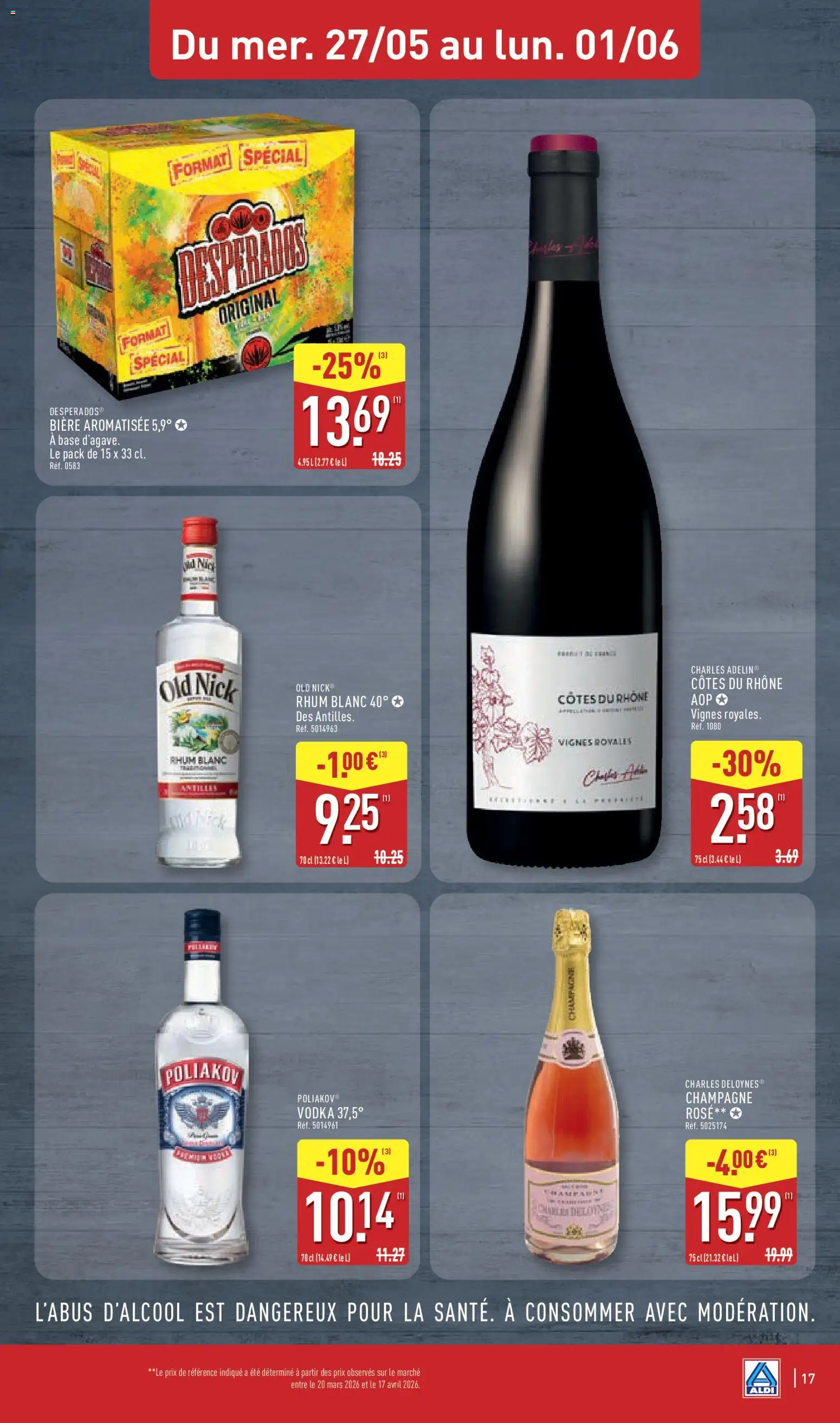 {H1} | Page: 19 | Produits: Desperados, Base, Champagne, Bière