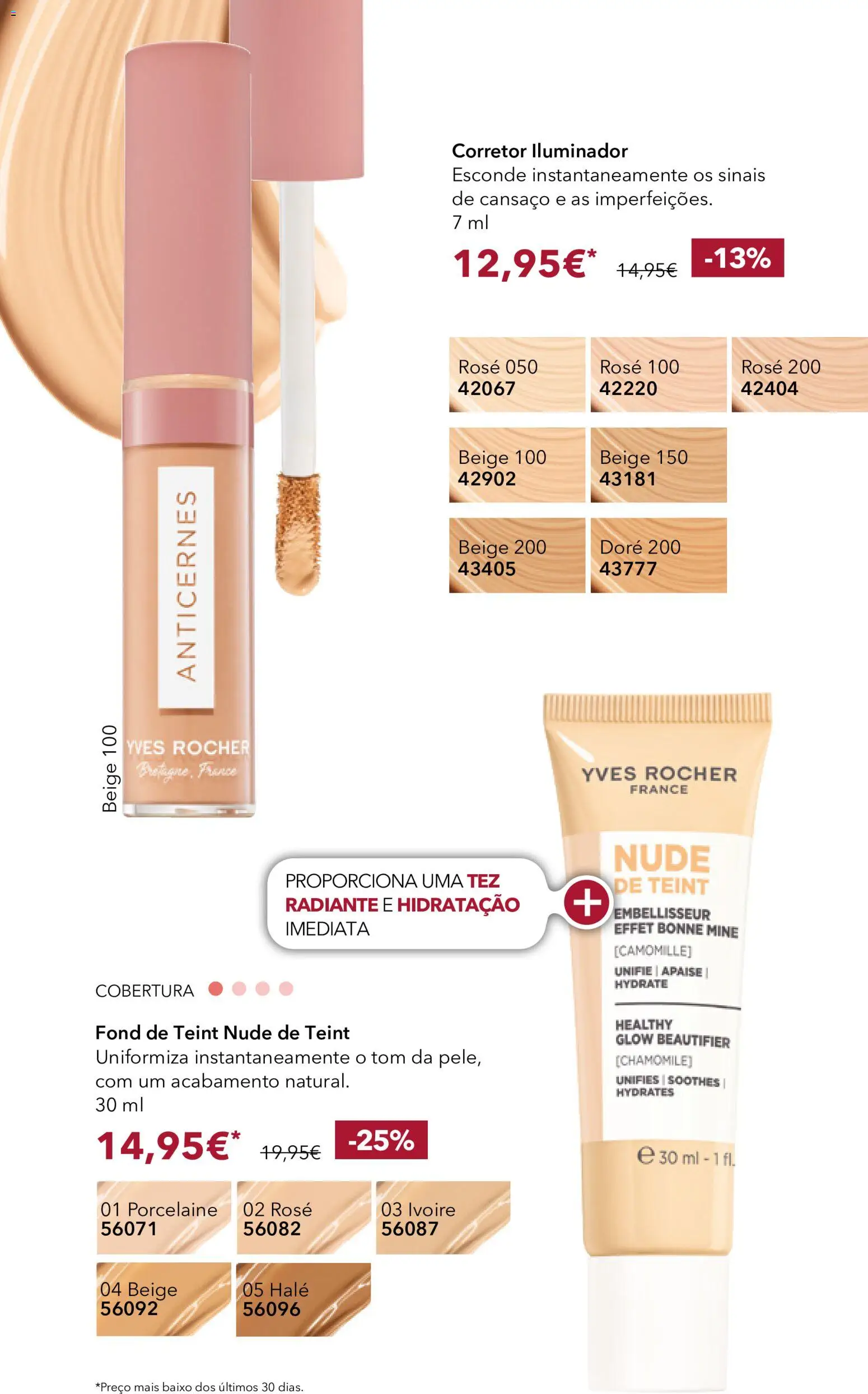 Yves Rocher Catálogo 12 │ válido de 24/09/2026 | Página: 44 | Produtos: Iluminador, Corretor