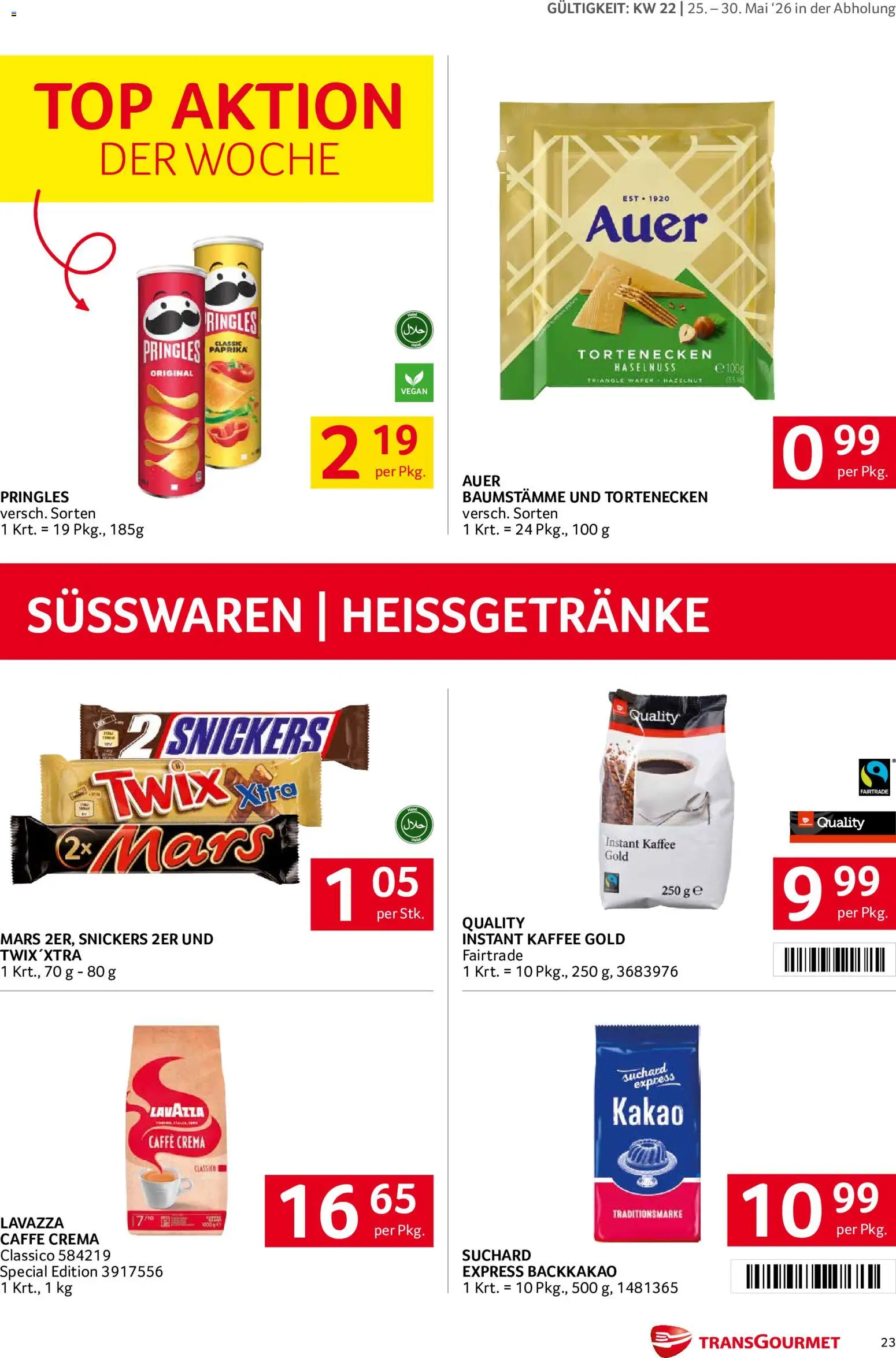 Transgourmet Flugblatt gültig ab 25.05.2026 | Seite: 22 | Produkte: Kaffee