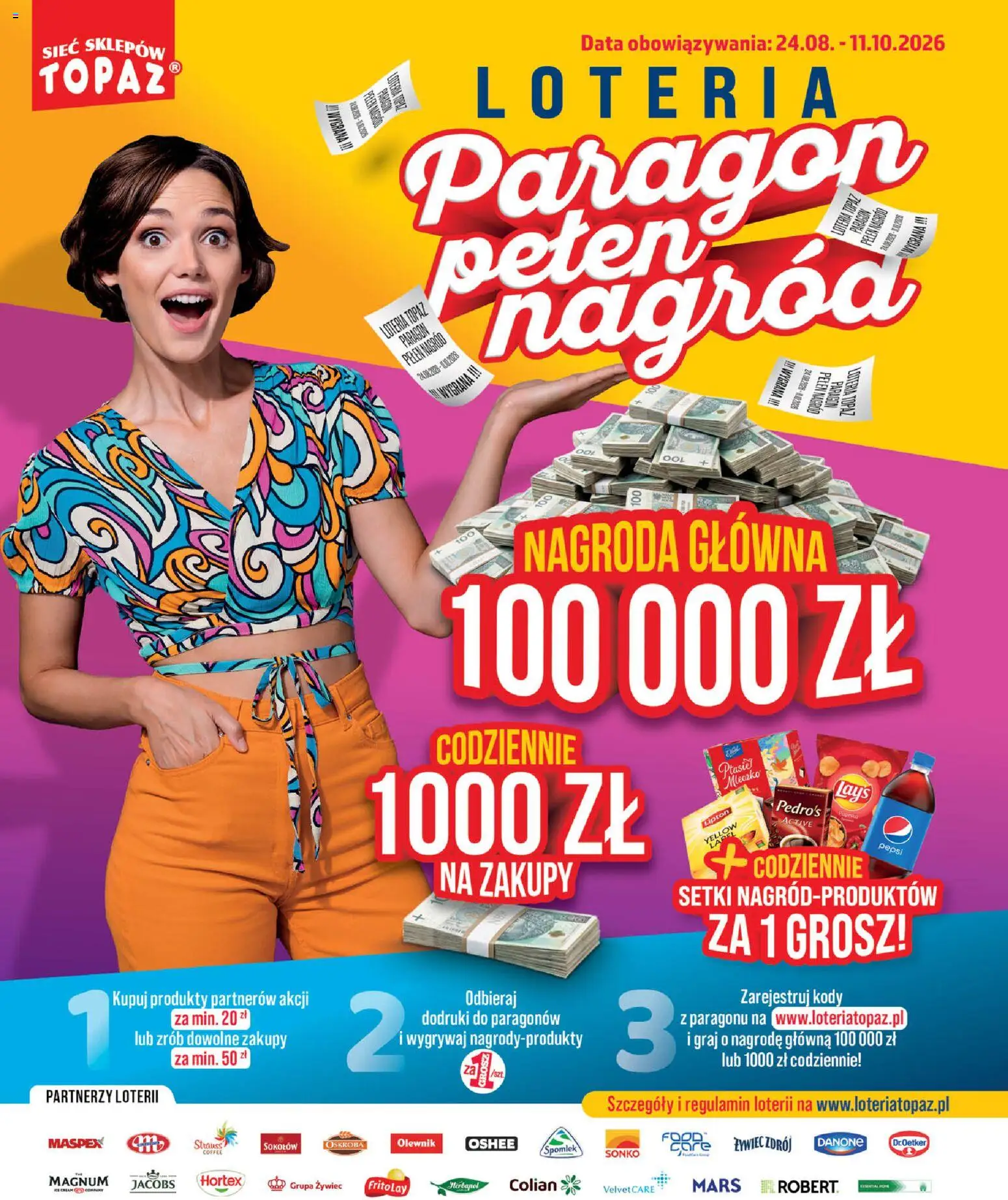 Topaz gazetka - Ceny małe na stałe od 20.08.2026 | Strona: 6 | Produkty: Jacobs, Pepsi, Oshee, Magnum