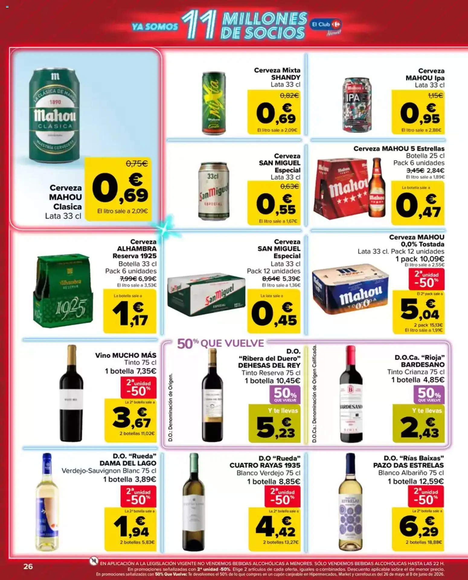Carrefour Market folleto │ válido desde el 12.05.2026 | Página: 26 | Productos: Vino, Cerveza, Té