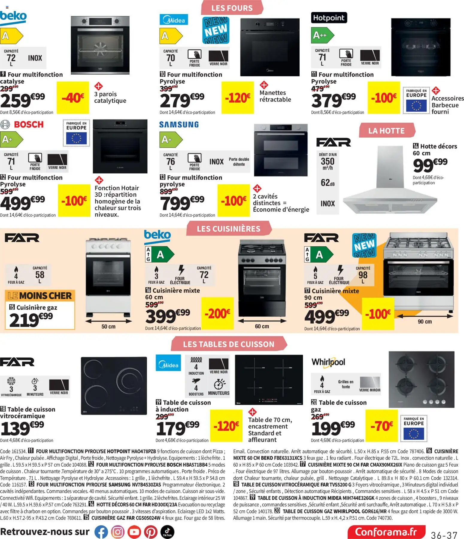 {H1} | Page: 37 | Produits: Four électrique, Porte, Cuisinière, Miroir