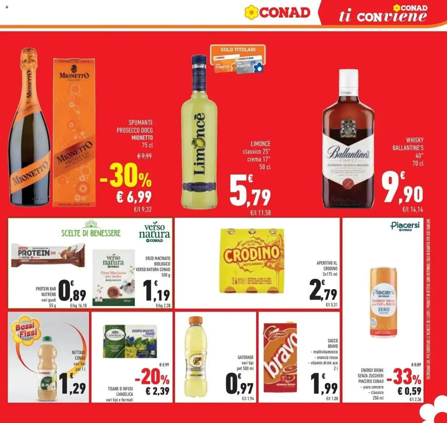 Volantino Conad del 07/10/2026 | Pagina: 41 | Prodotti: Succo, Multivitaminico, Prosecco, Ballantine’s