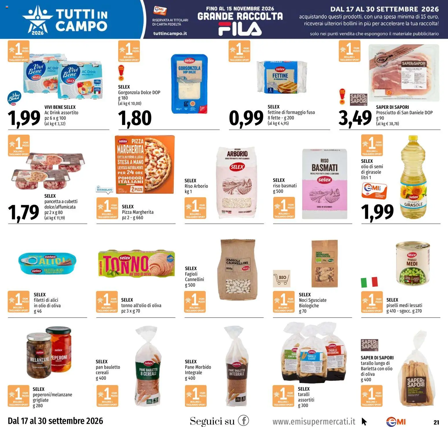 Volantino EMI del 17/09/2026 | Pagina: 21 | Prodotti: Olio, Pomodori, Peperoncino, Taralli