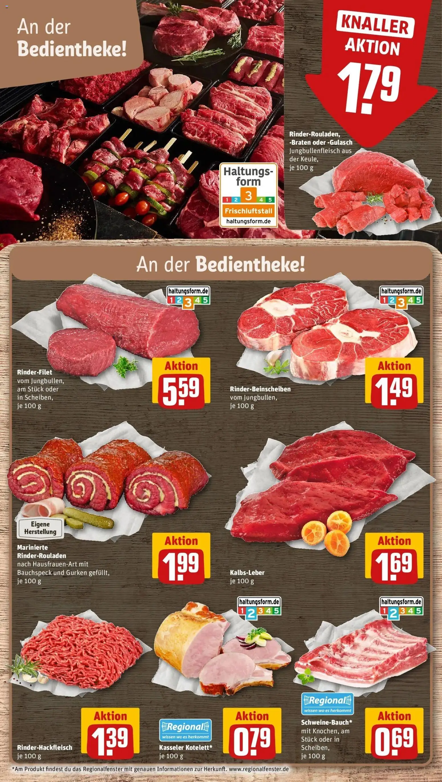 REWE Prospekt ab 26.10.2026 zum Blättern » Angebote | Seite: 8 | Produkte: Rinderrouladen, Rinderfilet, Kalbsleber, Gulasch