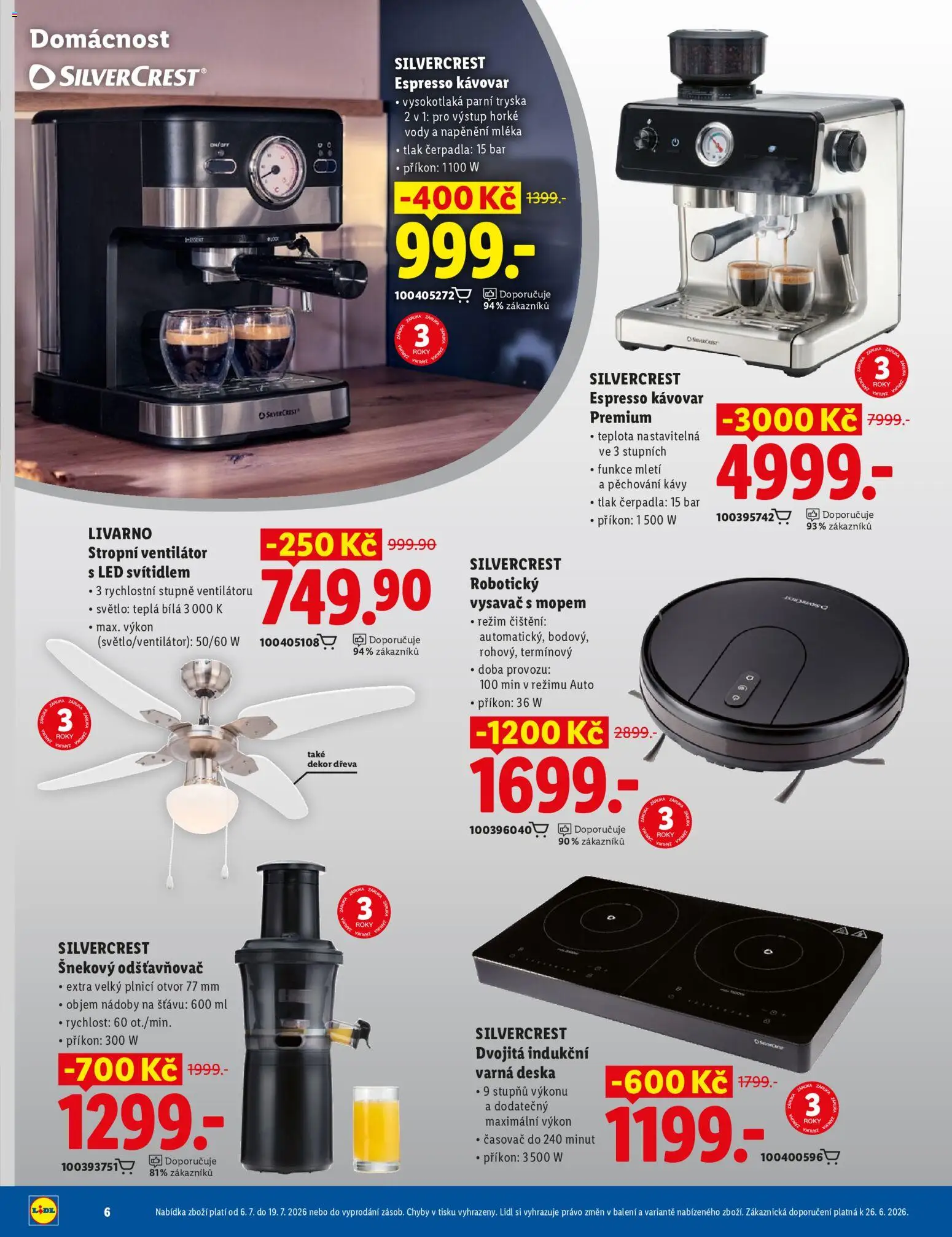 Lidl magazín od 06.07.2026 | Strana: 6 | Produkty: Varná deska, Vysavač, Časovač, LED