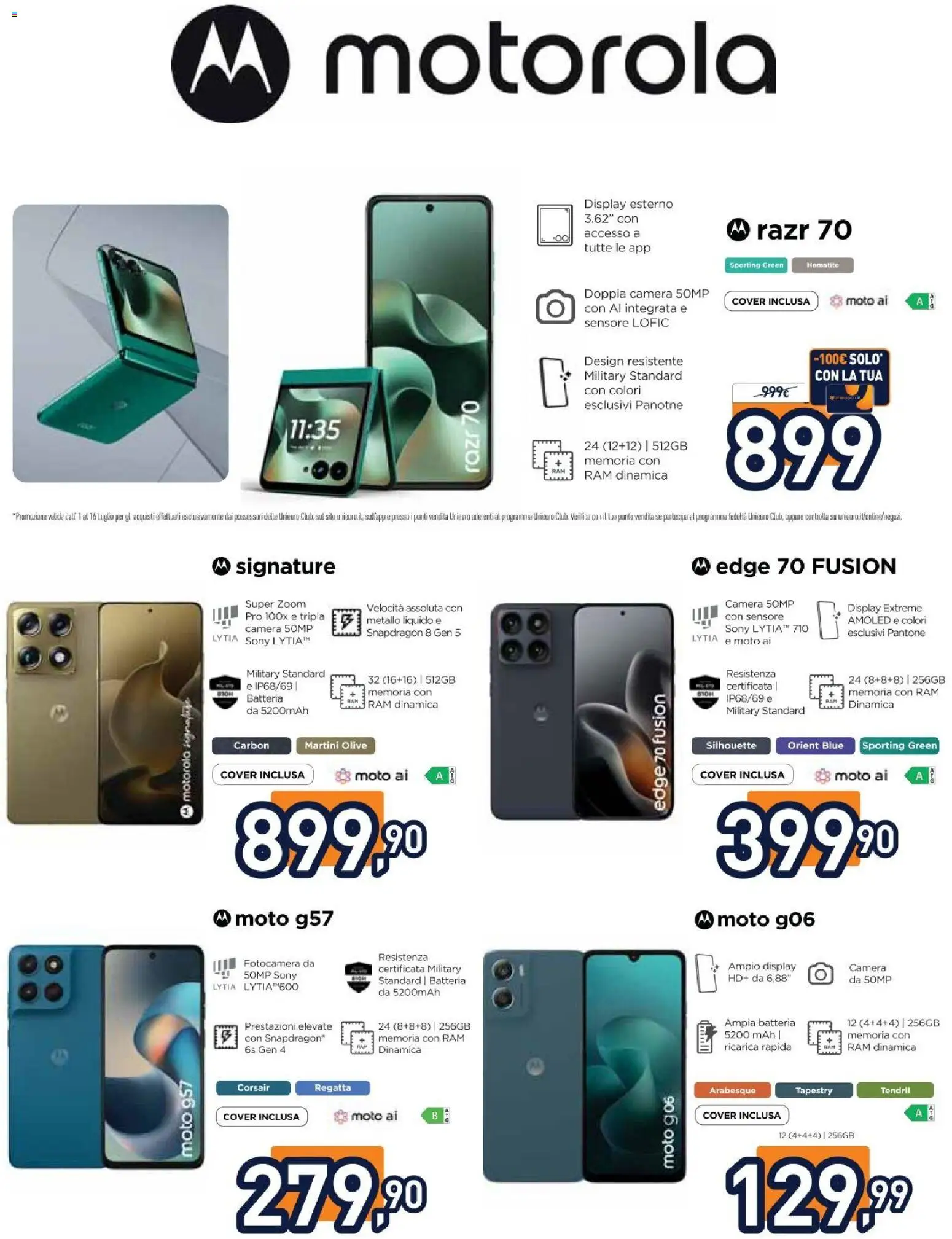 Volantino Unieuro del 01/07/2026 | Pagina: 11 | Prodotti: Olive, Fotocamera, Batteria
