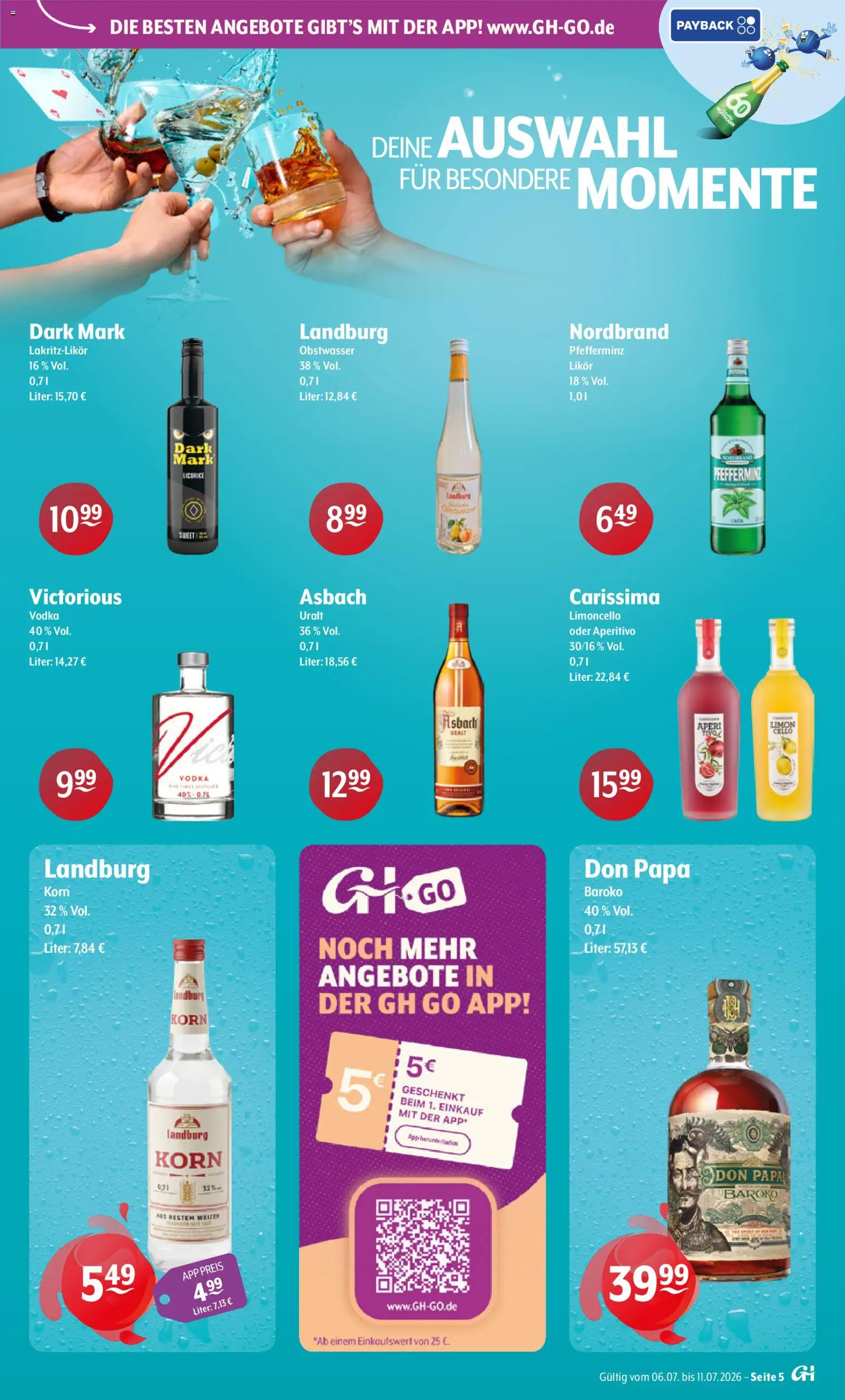 Getränke Hoffmann - Hamburg – gültig ab 06.07.2026 | Seite: 5 | Produkte: Limoncello, Vodka, Asbach