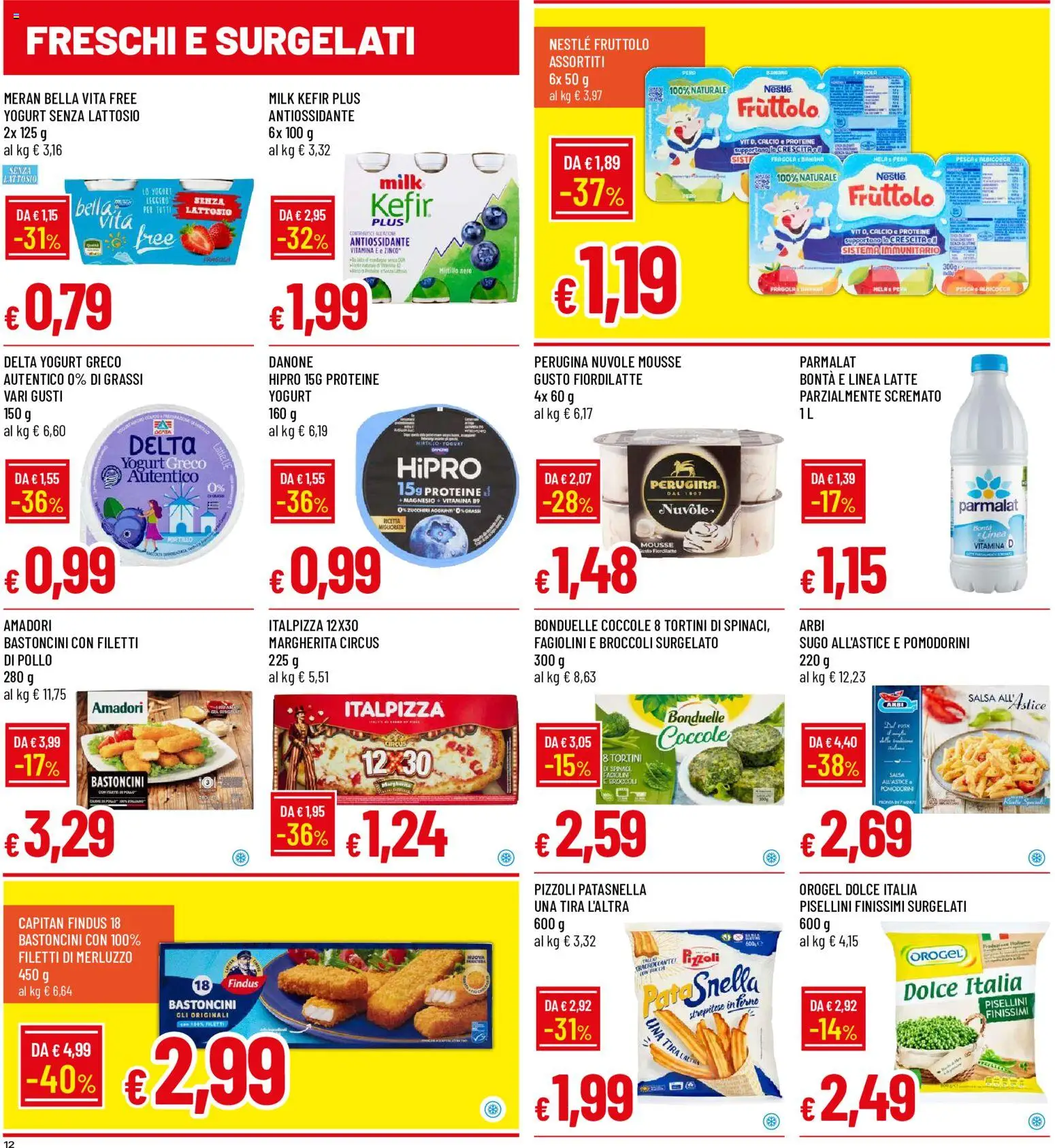 Volantino Galassia del 09/07/2026 | Pagina: 12 | Prodotti: Salsa, Pesca, Broccoli, Forno