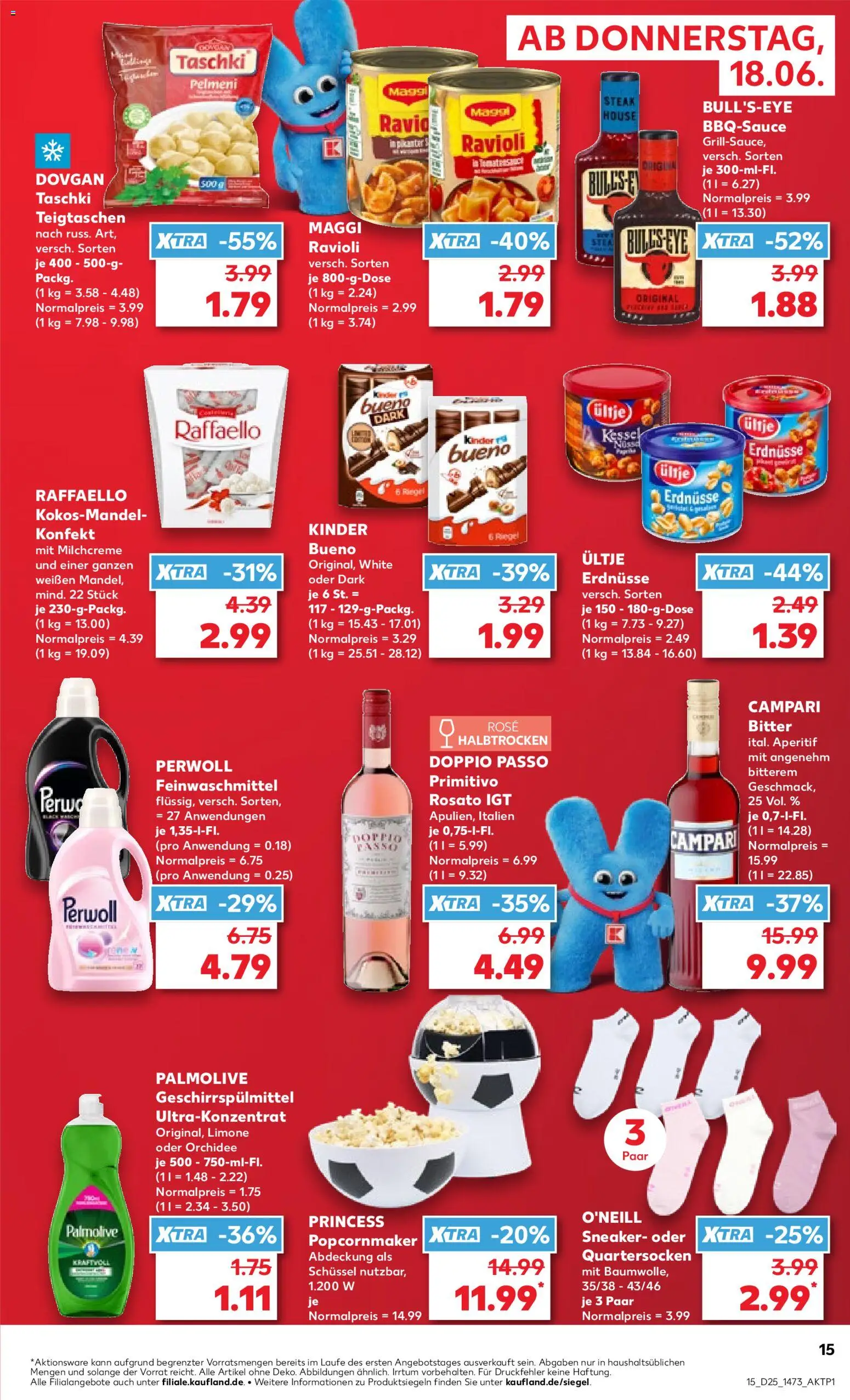 Kaufland Prospekt Frankfurt (Oder) – gültig ab 18.06.2026 | Seite: 15 | Produkte: Raffaello, Orchidee, Doppio Passo, Steak