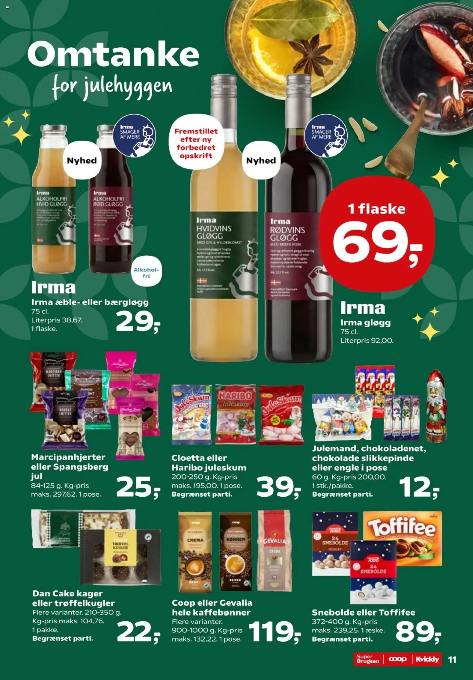 Kvickly tilbudsavis – gyldig fra 23/10/2026 | Side: 11 | Produkter: Chokolade, Gin, Bønner, Rom