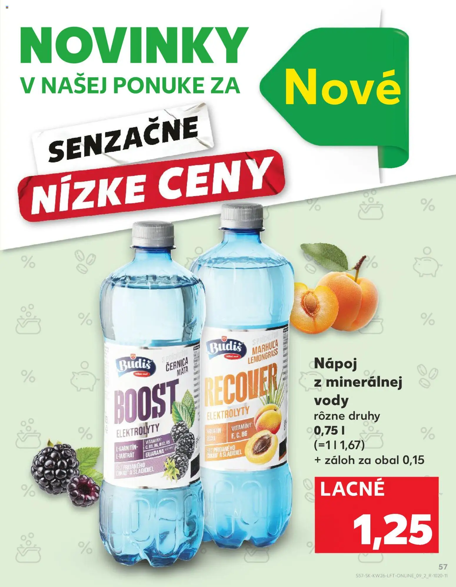 Nové Kaufland akcie – leták je platný od 25.06.2026 | Strana: 57 | Produkty: Budiš