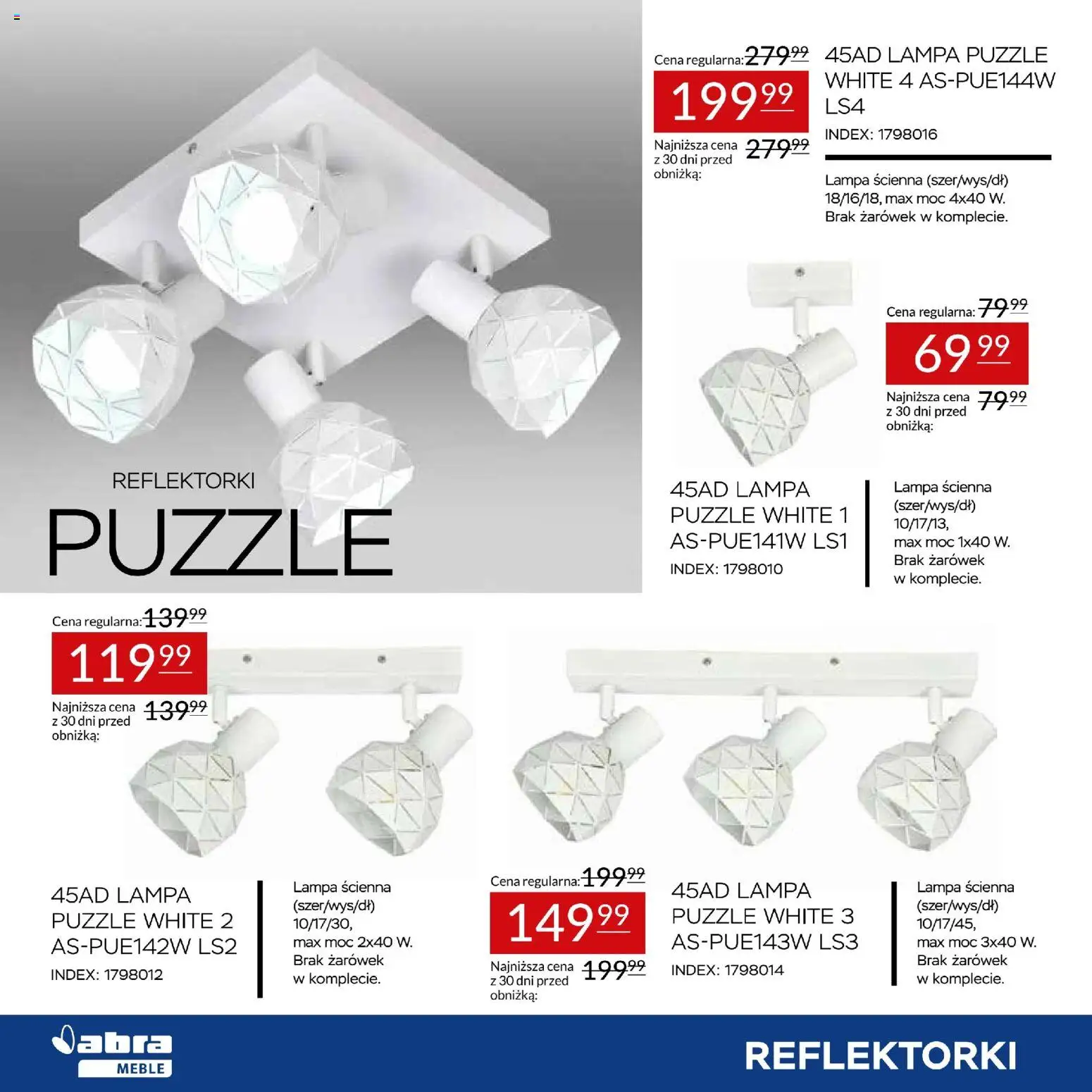Abra meble gazetka od 24.09.2026 | Strona: 14 | Produkty: Puzzle, Lampa