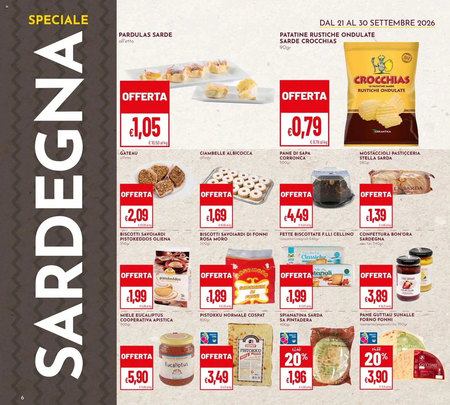 Volantino Pan del 30/09/2026 | Pagina: 6 | Prodotti: Ciambelle, Pane, Patatine, Savoiardi