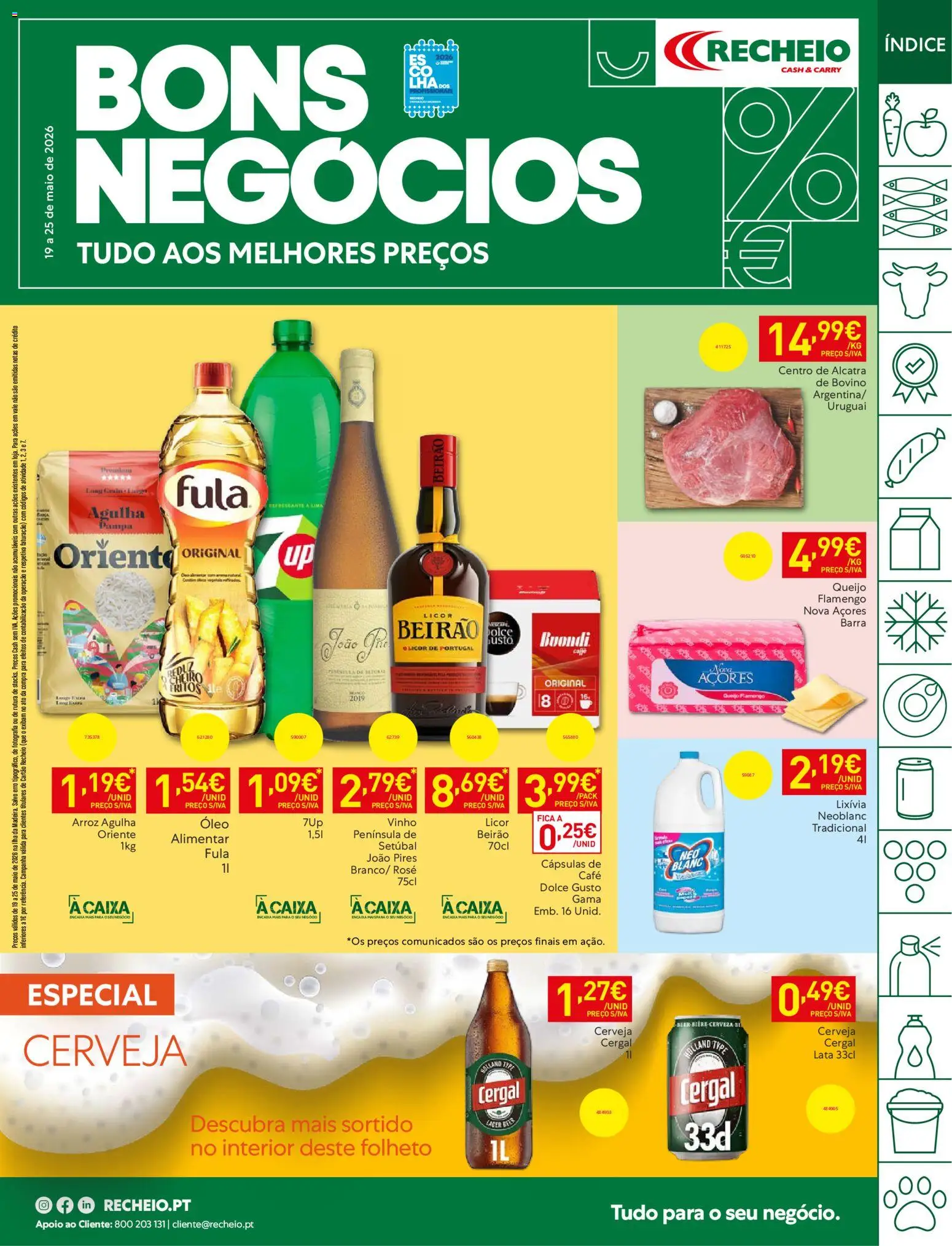Recheio Folheto Madeira │ válido de 19.05.2026 | Página: 1 | Produtos: Óleo, Vinho, Arroz, Dolce gusto