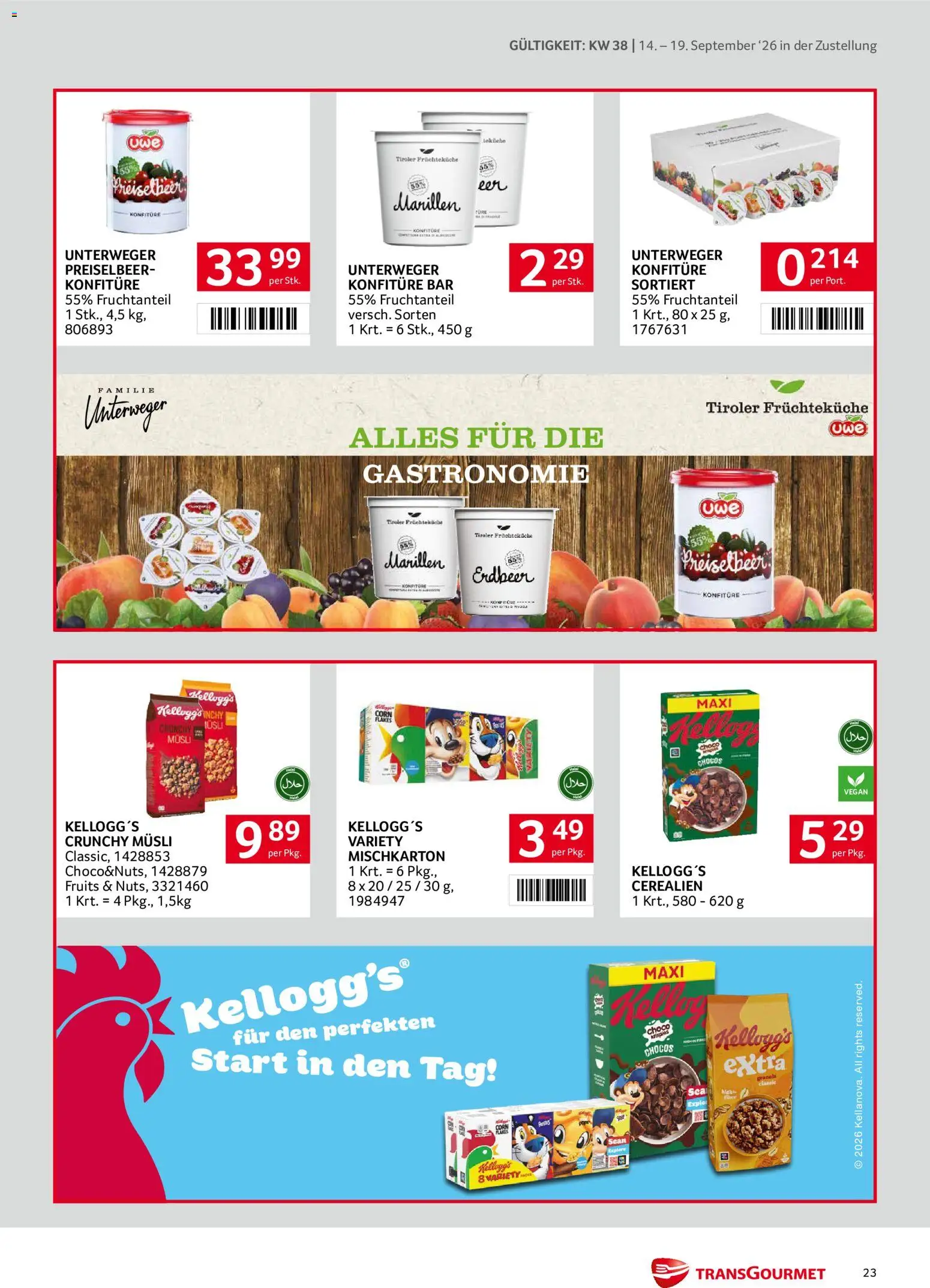 Transgourmet Zustellaktion gültig ab 14.09.2026 | Seite: 23